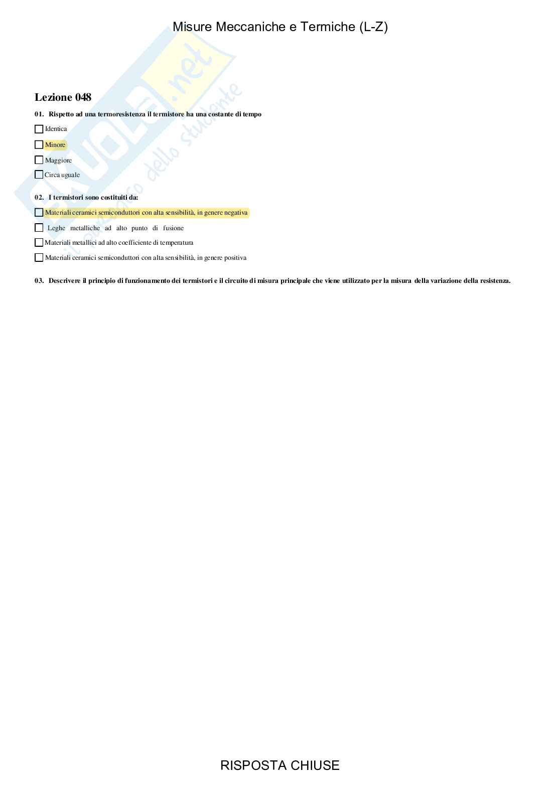 Misure meccaniche e termiche, LZ - Paniere compilato Pag. 56