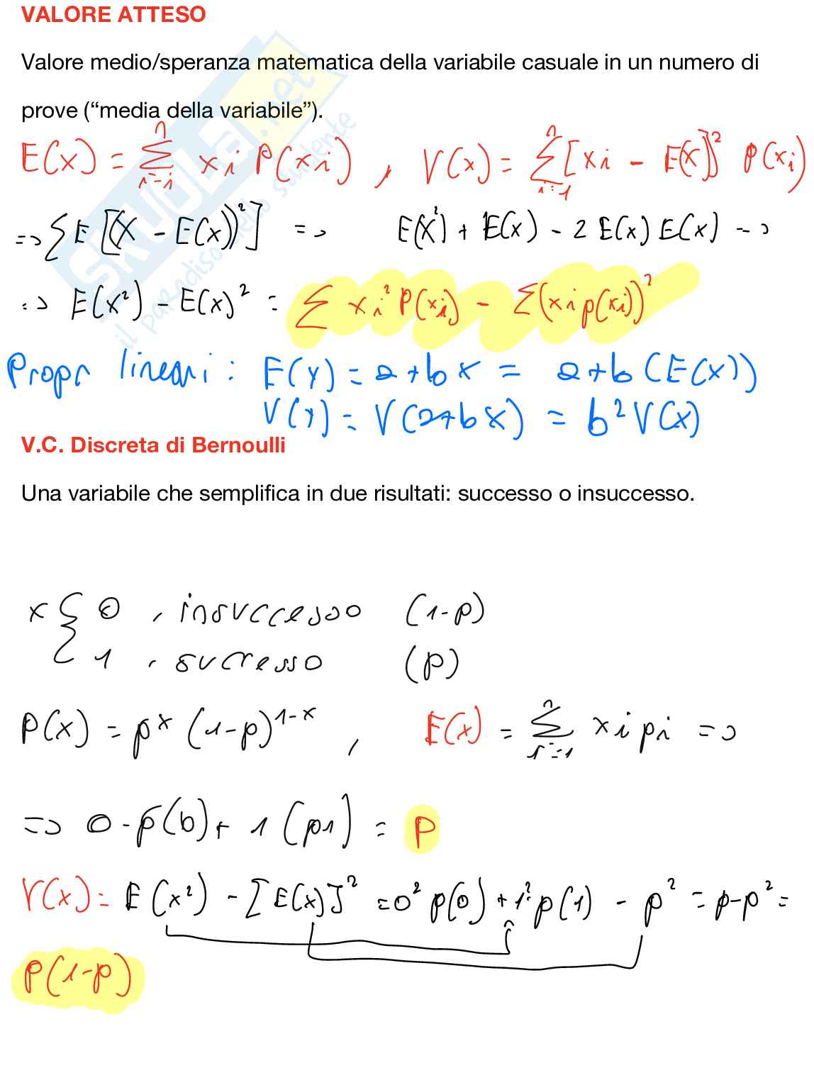 Appunti Statistica completi con integrazione basata sul libro Pag. 46