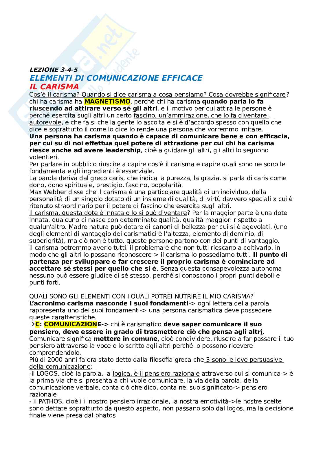 Appunti completi di Public Speaking e oratoria classica Pag. 2