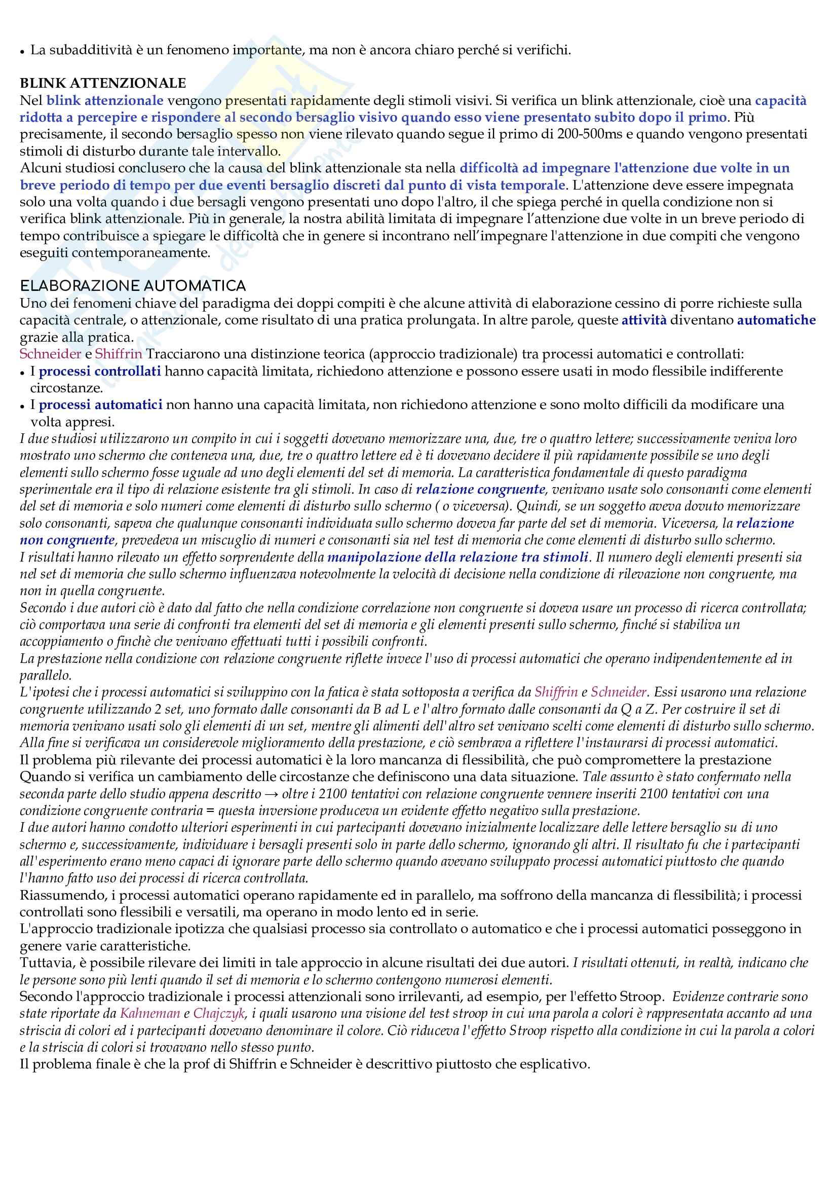 Psicologia Cognitiva (prof Cristina Iani) Pag. 26