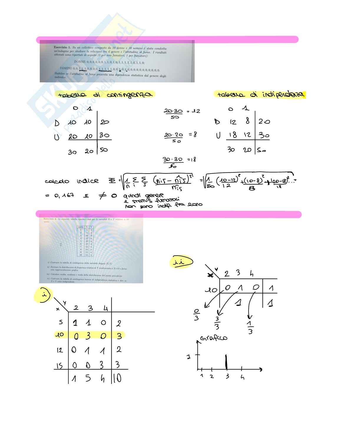 Esercitazione 4 di Statistica Pag. 1