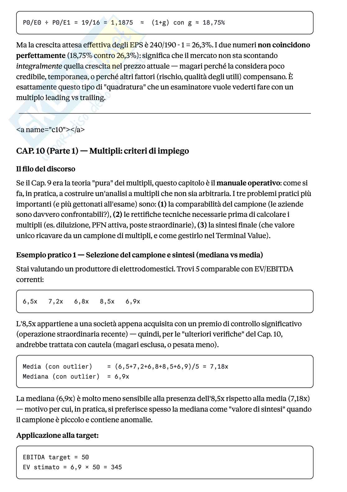 Approfondimento Valutazione finanziaria Pag. 16