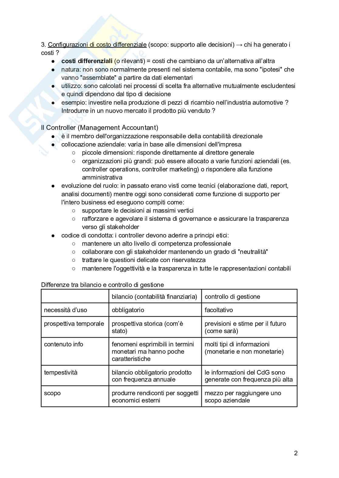 Controllo di gestione  Pag. 2