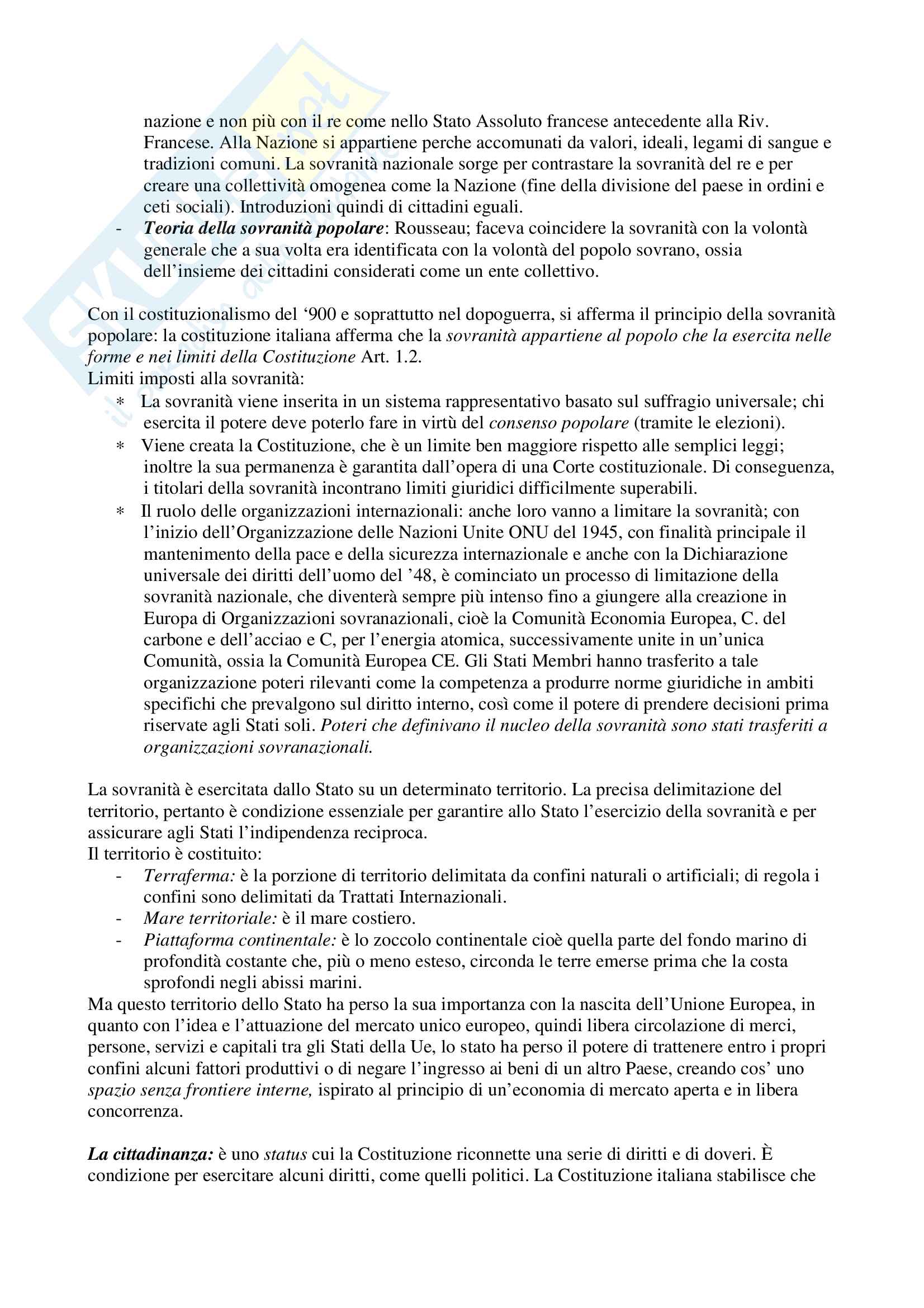 Riassunto esame di Diritto Pubblico, libro consigliato Diritto Pubblico, Bin Pag. 2