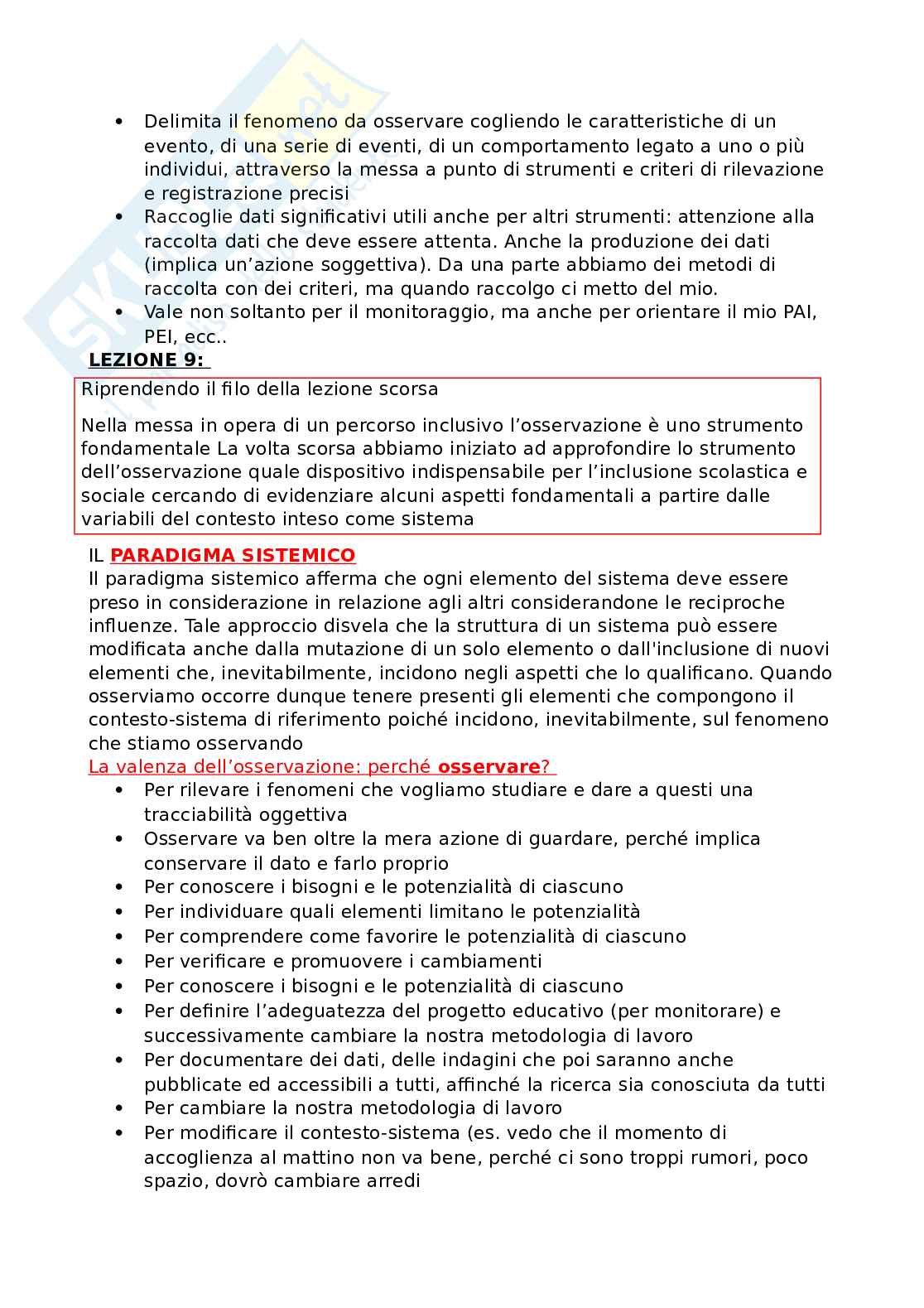 Appunti delle lezioni di Pedagogia Speciale Pag. 21