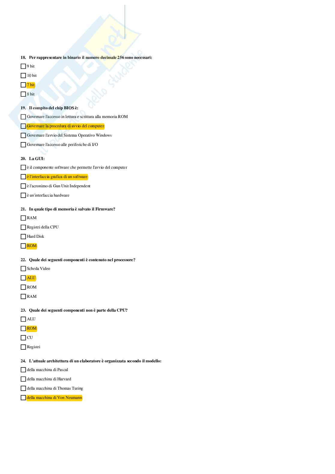 Paniere per esame di Informatica Pag. 6