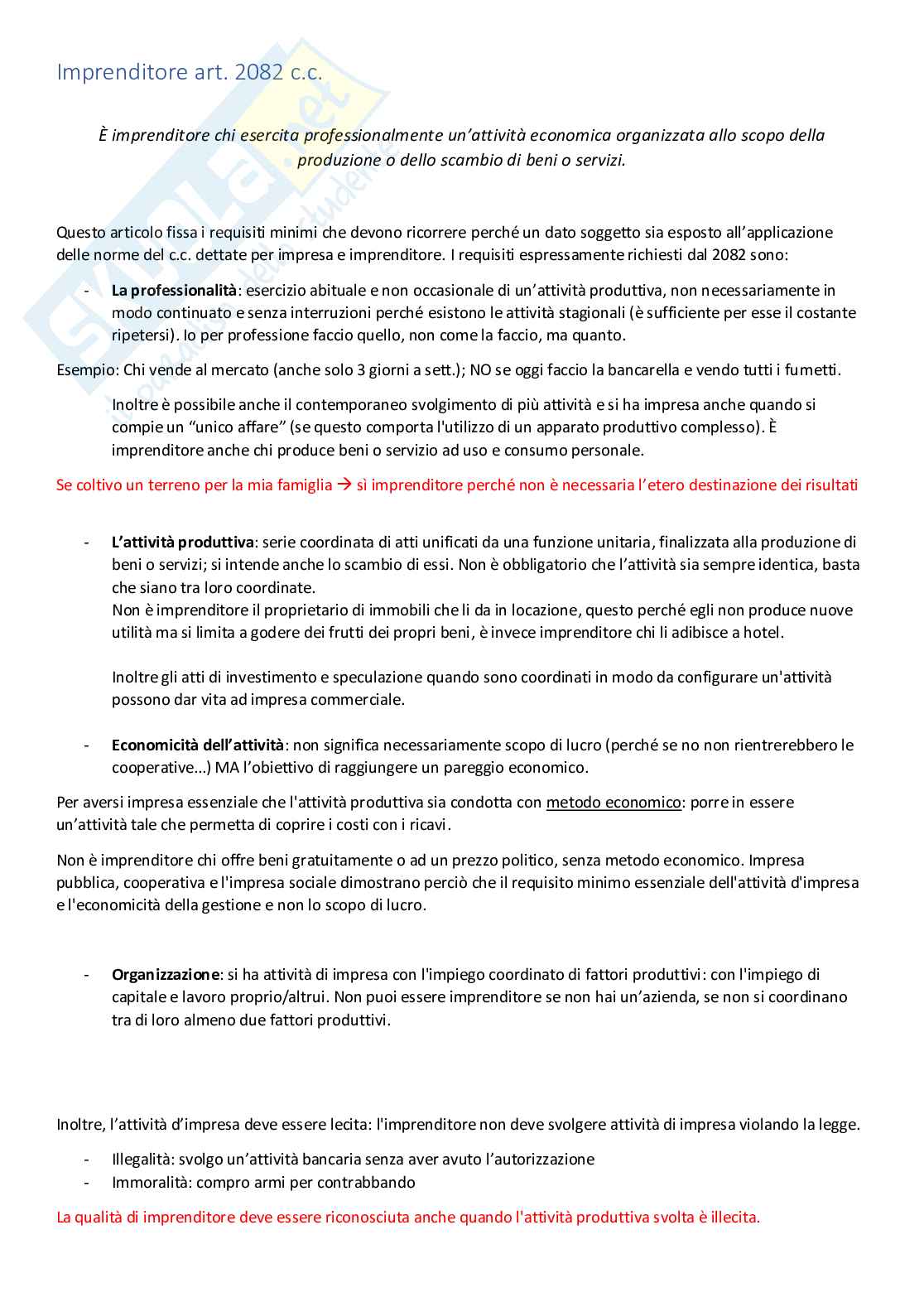 Appunti diritto commerciale 1 parziale Pag. 2