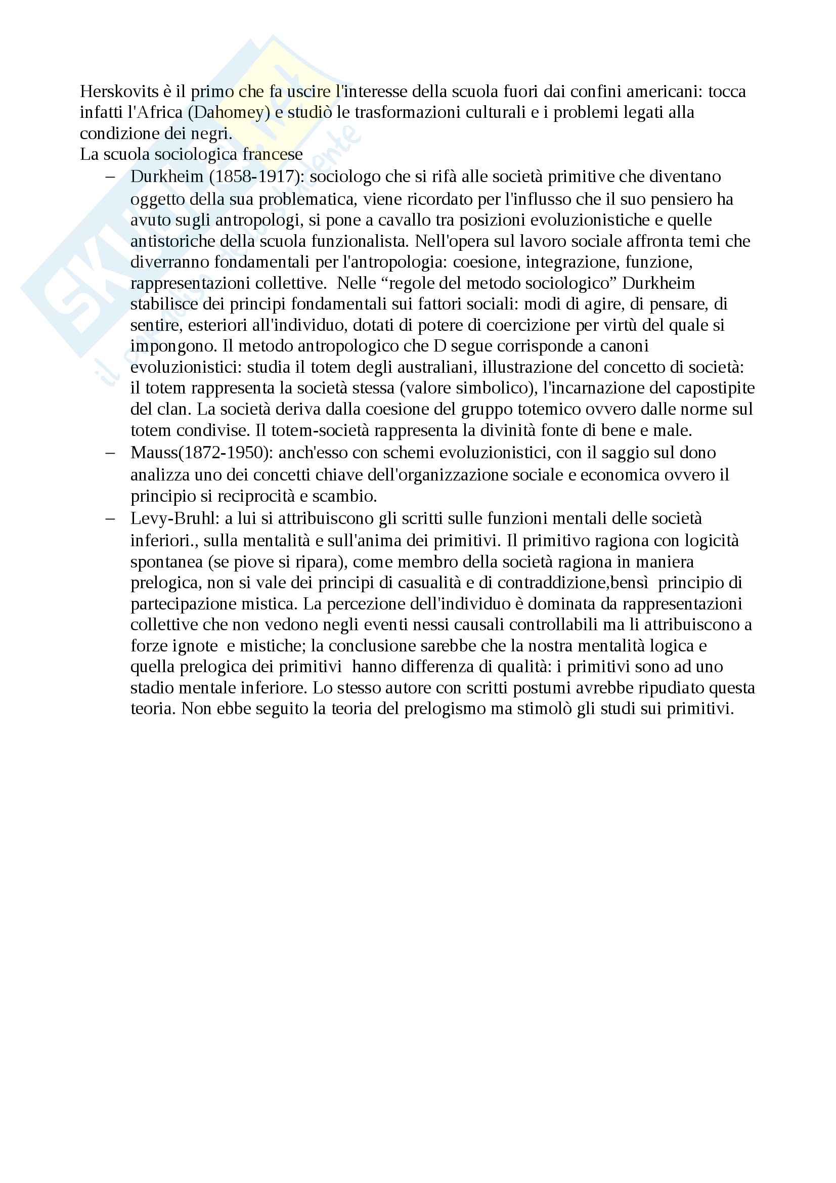 Riassunto esame Antropologia culturale, docente prof. Palmisano, libro consigliato Uomo,cultura, società, Bernardo Bernardi Pag. 21