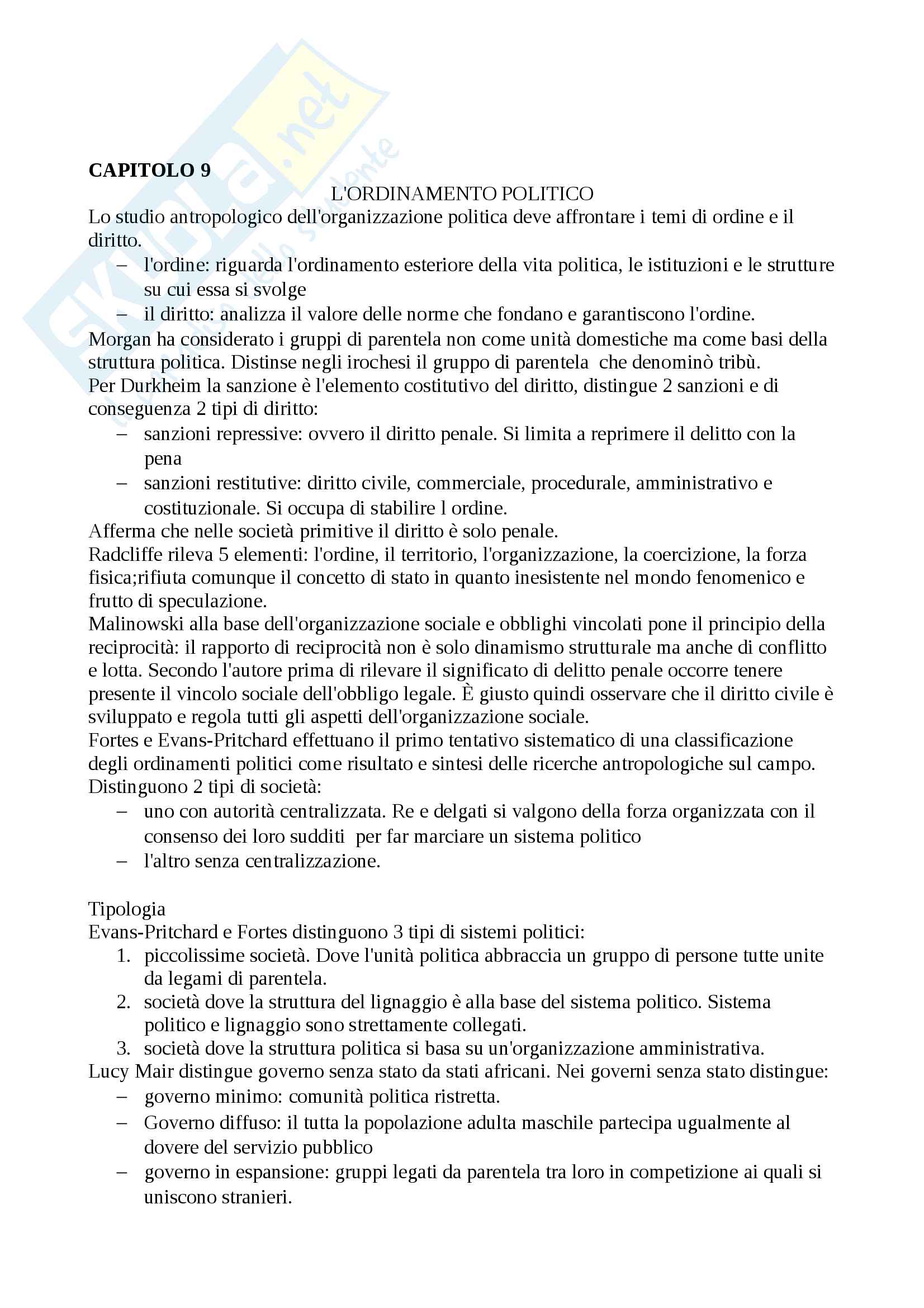 Riassunto esame Antropologia culturale, docente prof. Palmisano, libro consigliato Uomo,cultura, società, Bernardo Bernardi Pag. 36