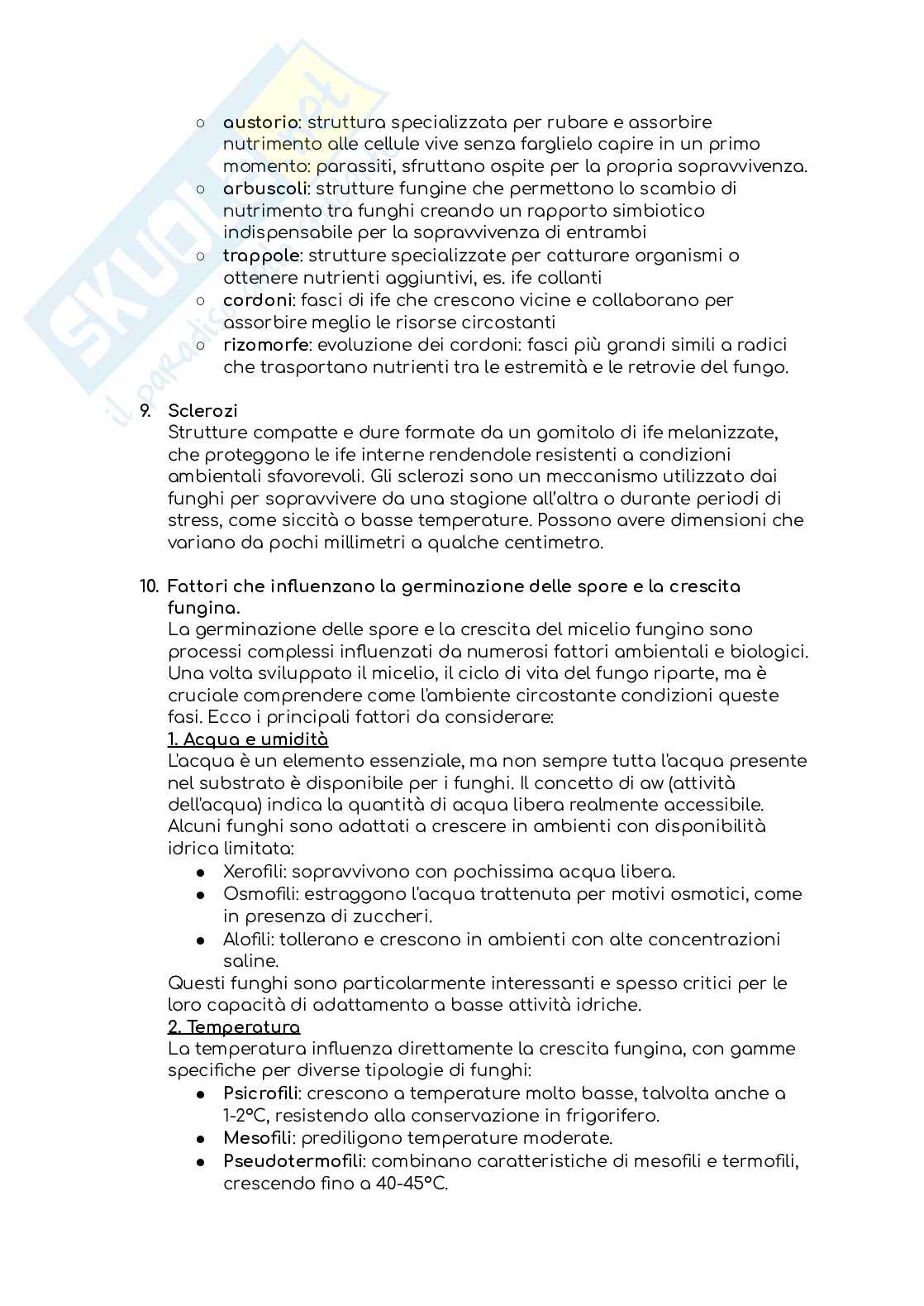 Domande d'esame Patologia delle derrate vegetali Pag. 6