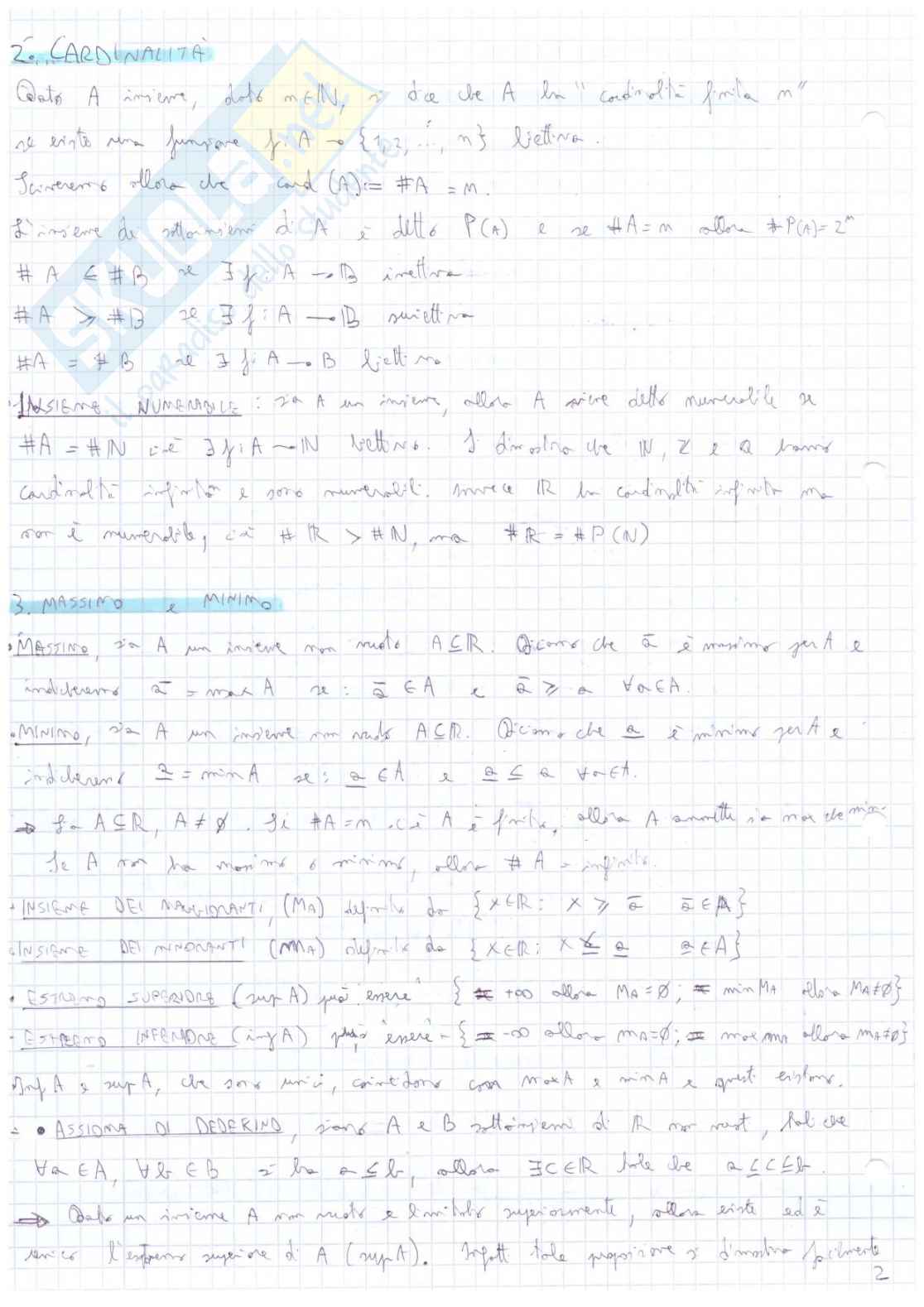Appunti per l'orale di Analisi A  Pag. 2