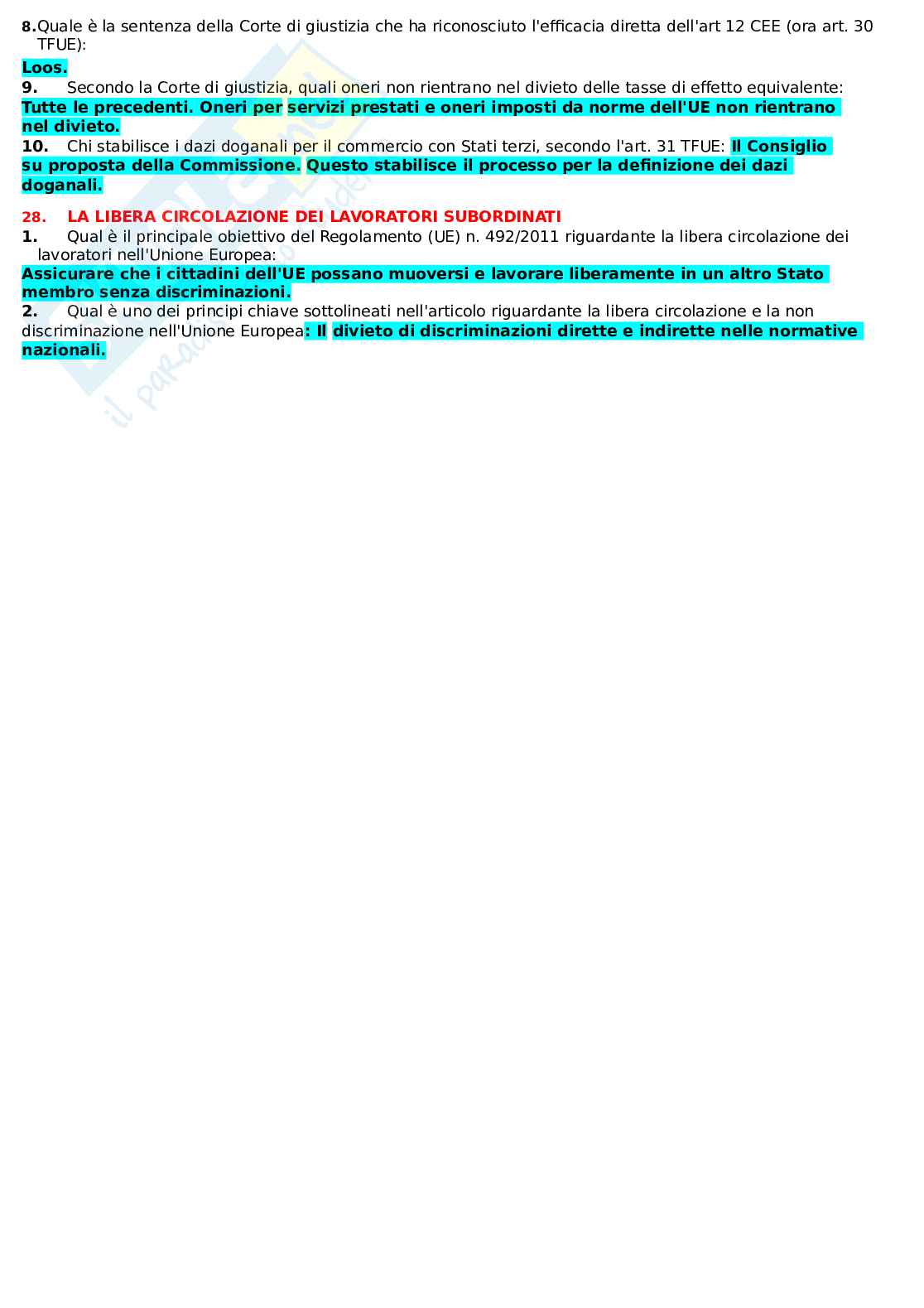 Diritto comunitario, aggiornato e completo. In ordine Pag. 16