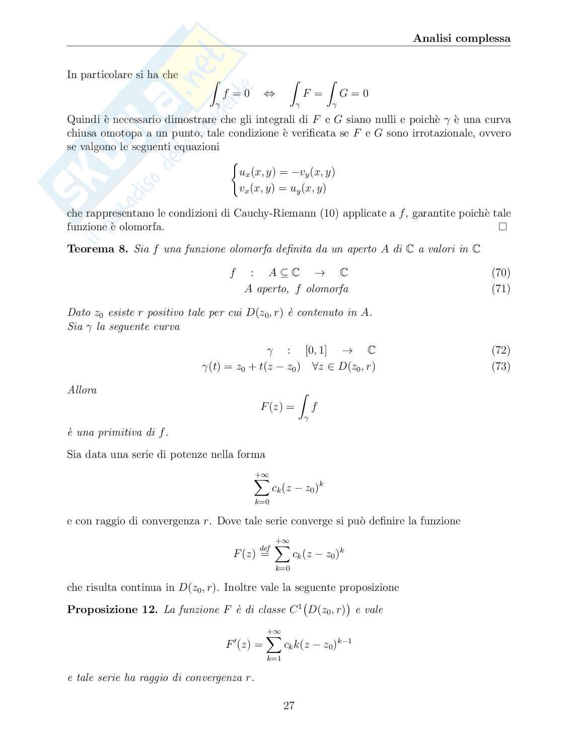 Appunti completi del corso di Metodi e modelli matematici Pag. 31