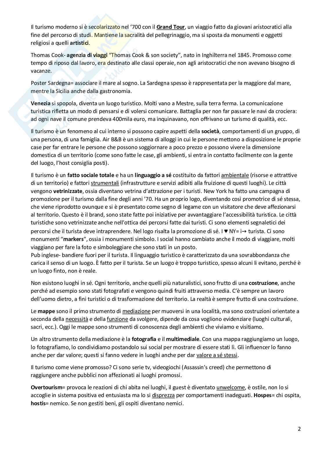 Sociologia del turismo - Appunti completi (anche file) Pag. 2