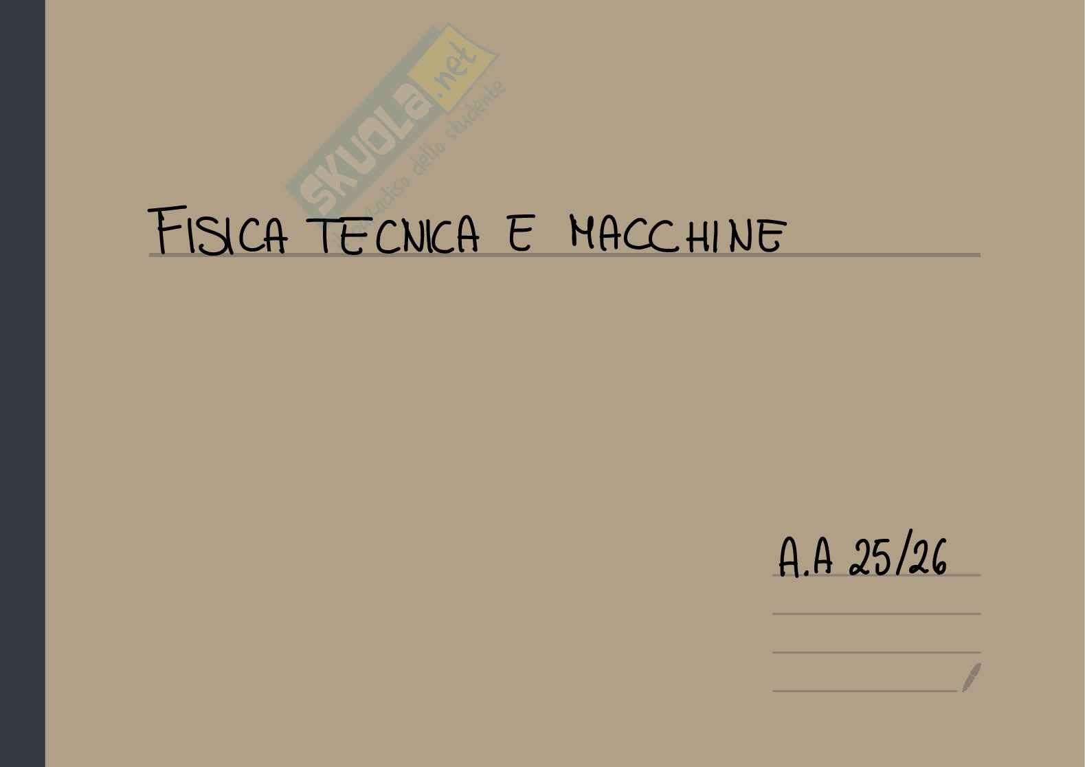 Appunti Fisica tecnica e macchine - Parte 1 Pag. 1
