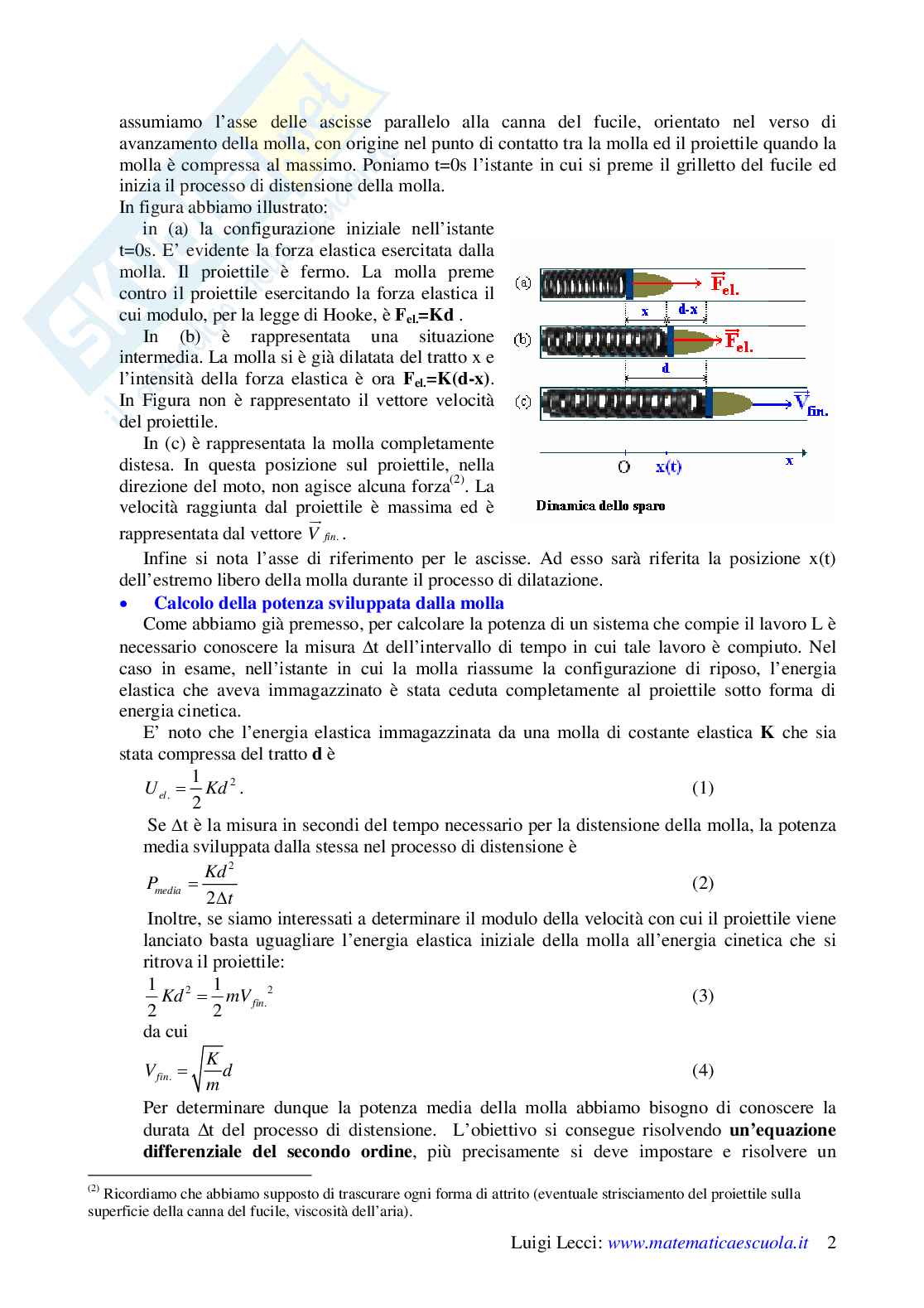 Determinare la potenza di un fucile a molla: parametri chiave e calcoli Pag. 2