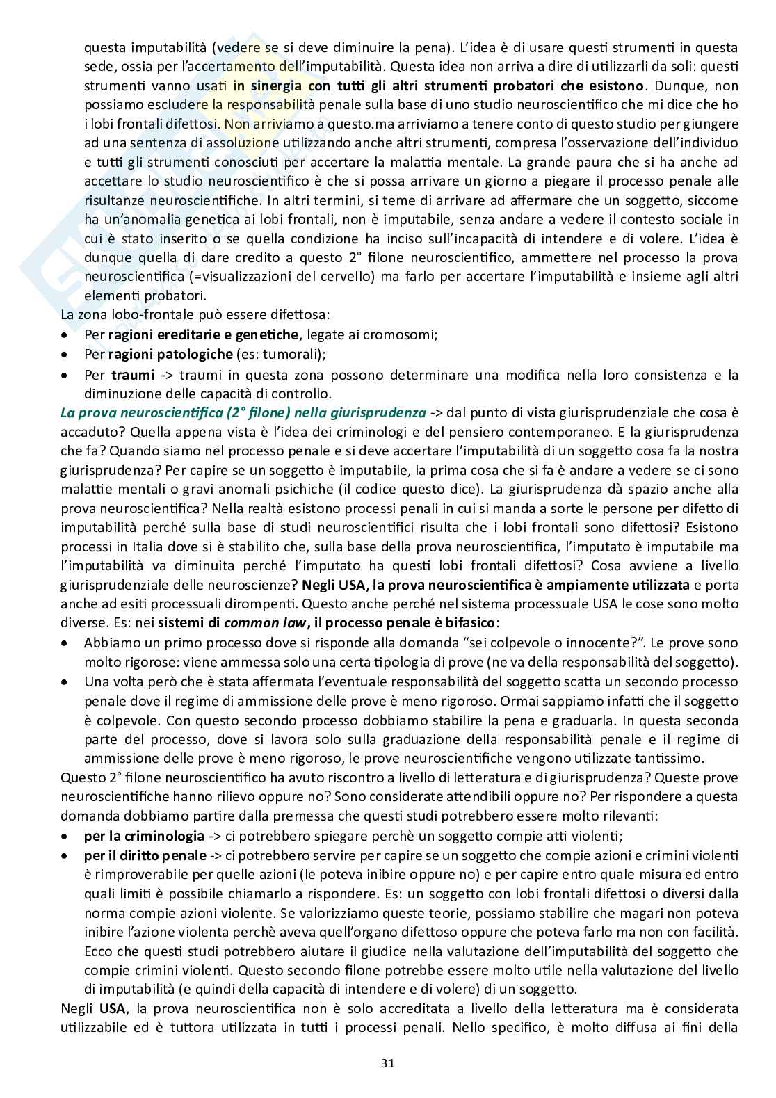Appunti completi delle lezioni di Criminologia  Pag. 31