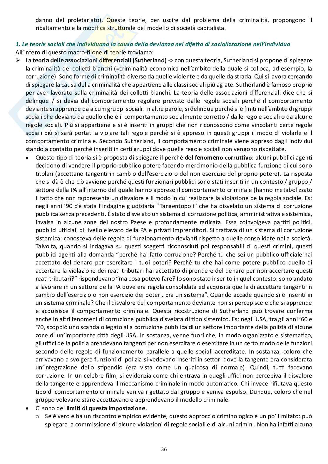 Appunti completi delle lezioni di Criminologia  Pag. 36