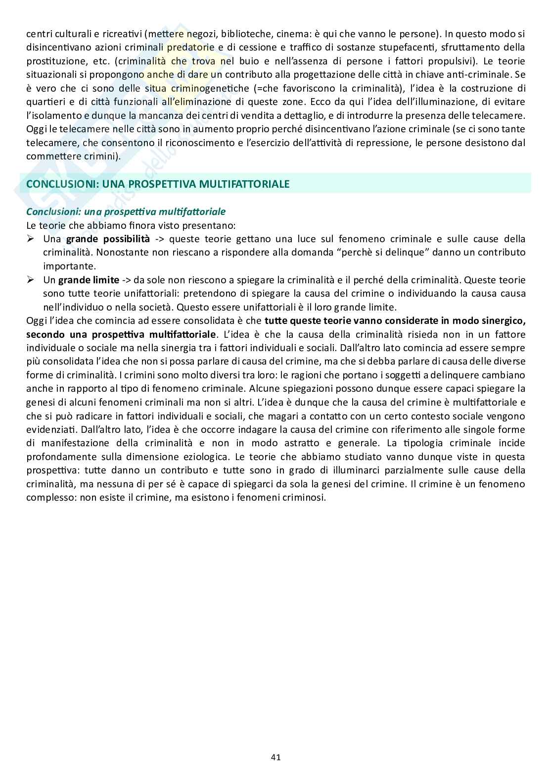 Appunti completi delle lezioni di Criminologia  Pag. 41