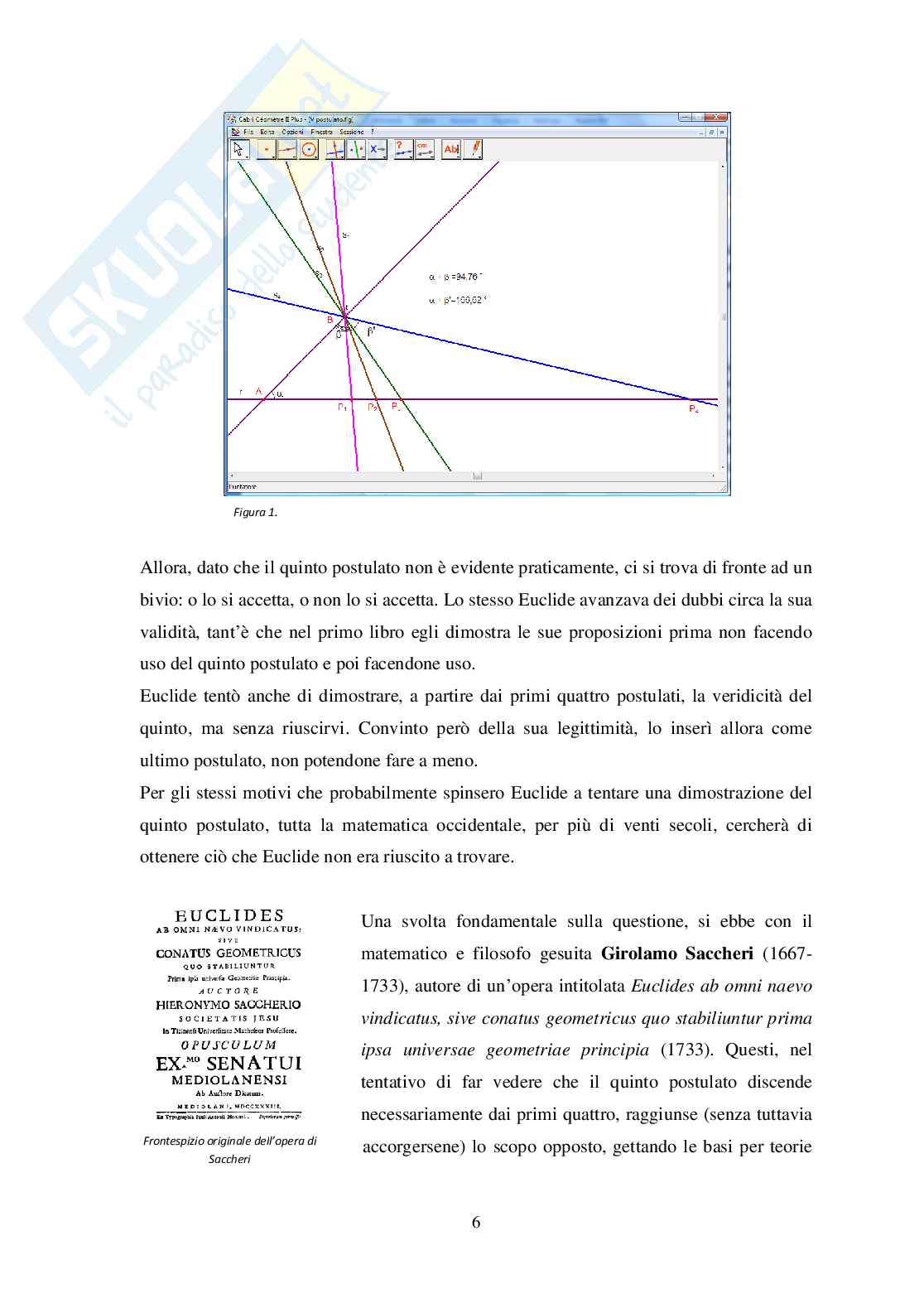 Le geometrie non euclidee Pag. 6