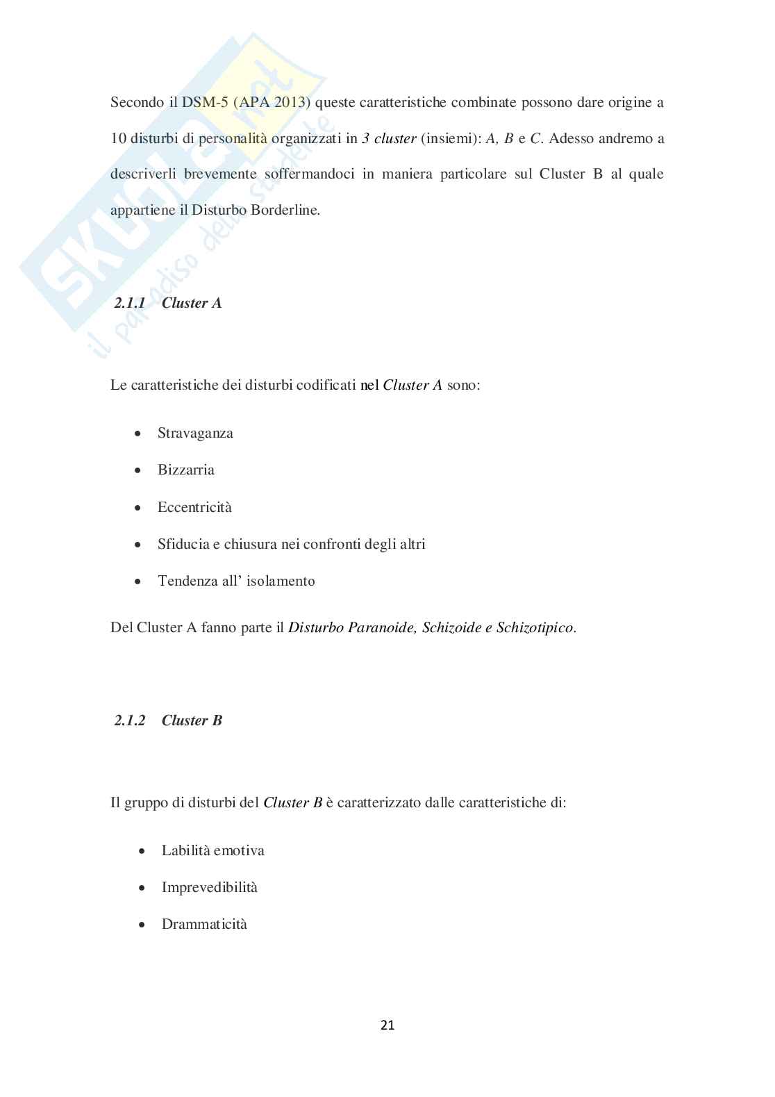 Colpa e vergogna nei pazienti con disturbo borderline di personalità Pag. 21