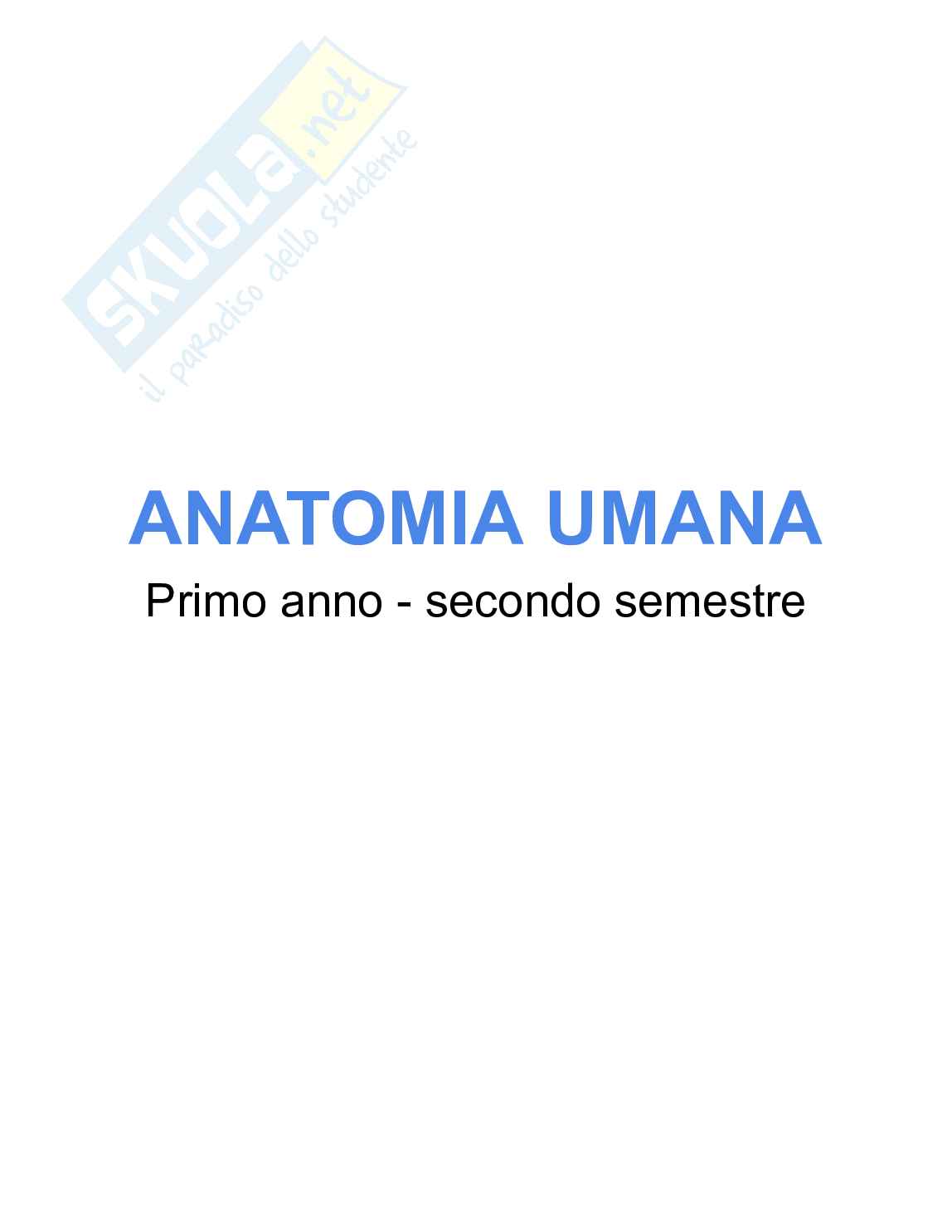 Appunti completi di Anatomia umana Pag. 1