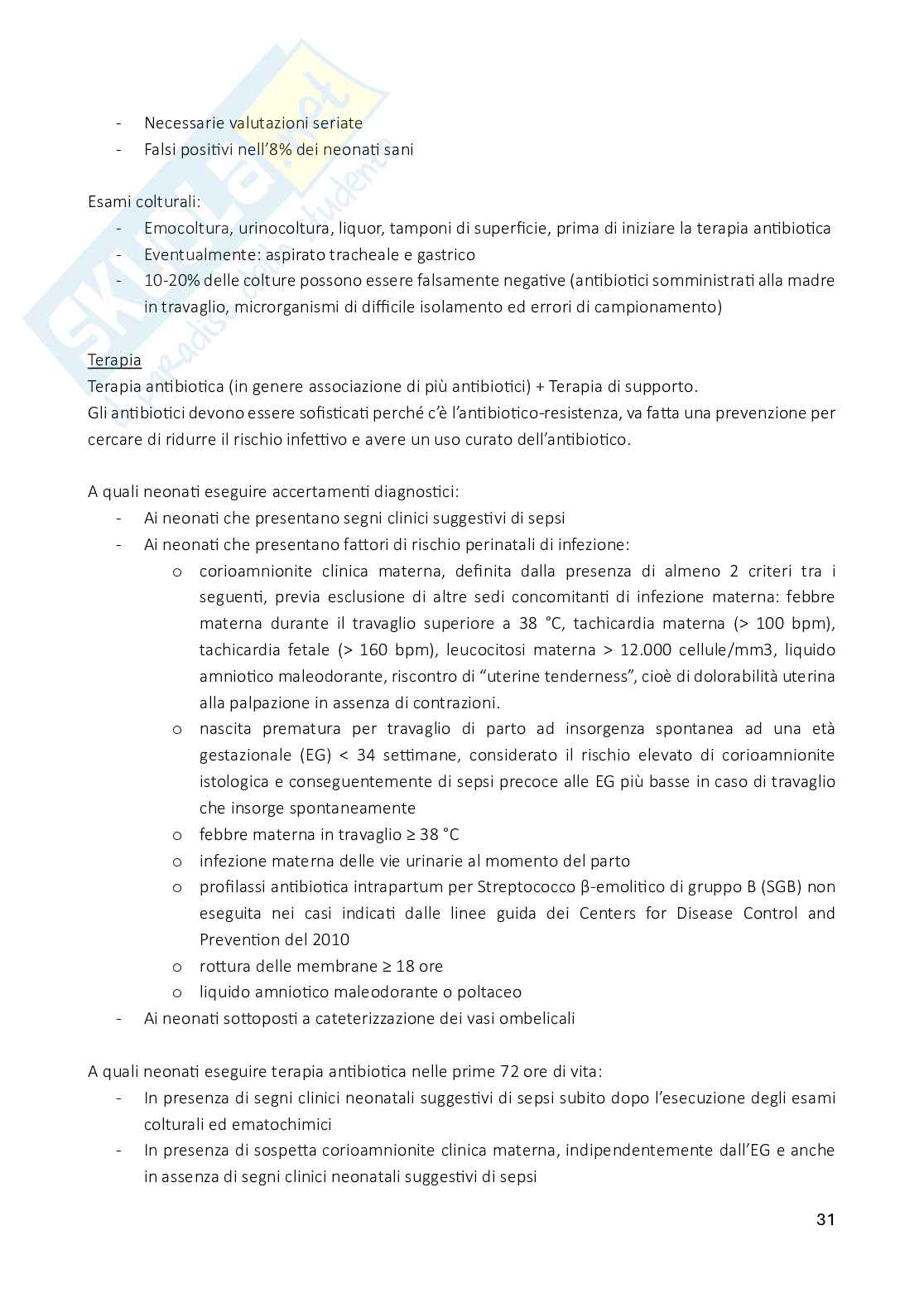 Patologia del puerperio - neonatologia Pag. 31