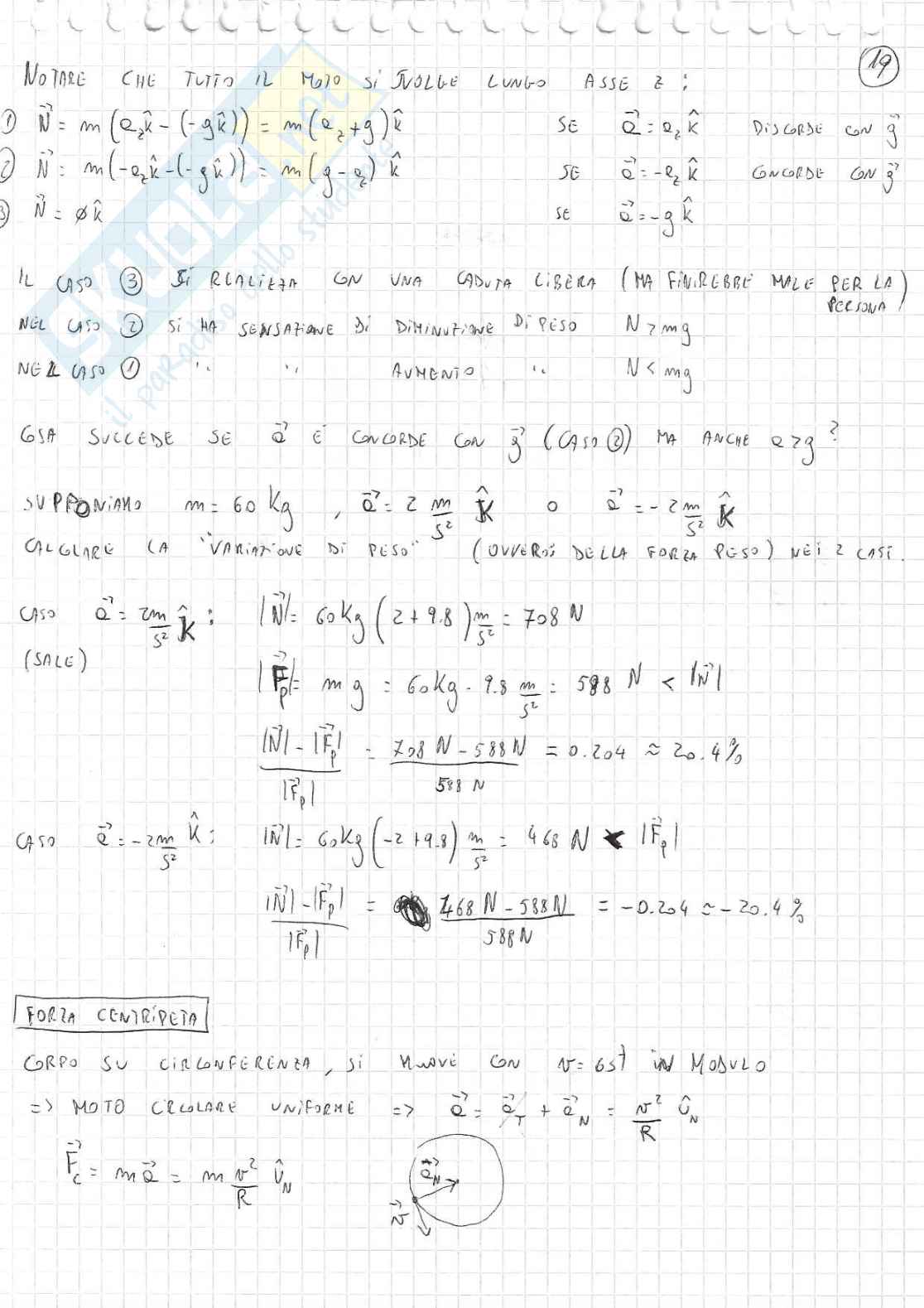 Appunti di Fisica 1 sulle forze Pag. 11