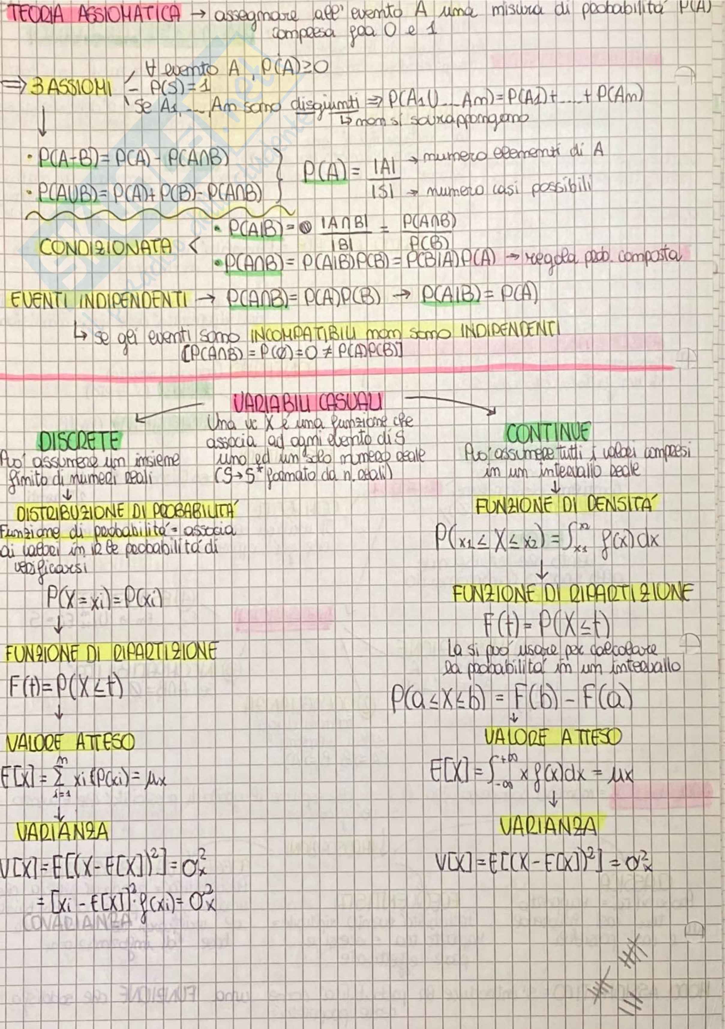 Schemi riassuntivi di Statistica Pag. 2