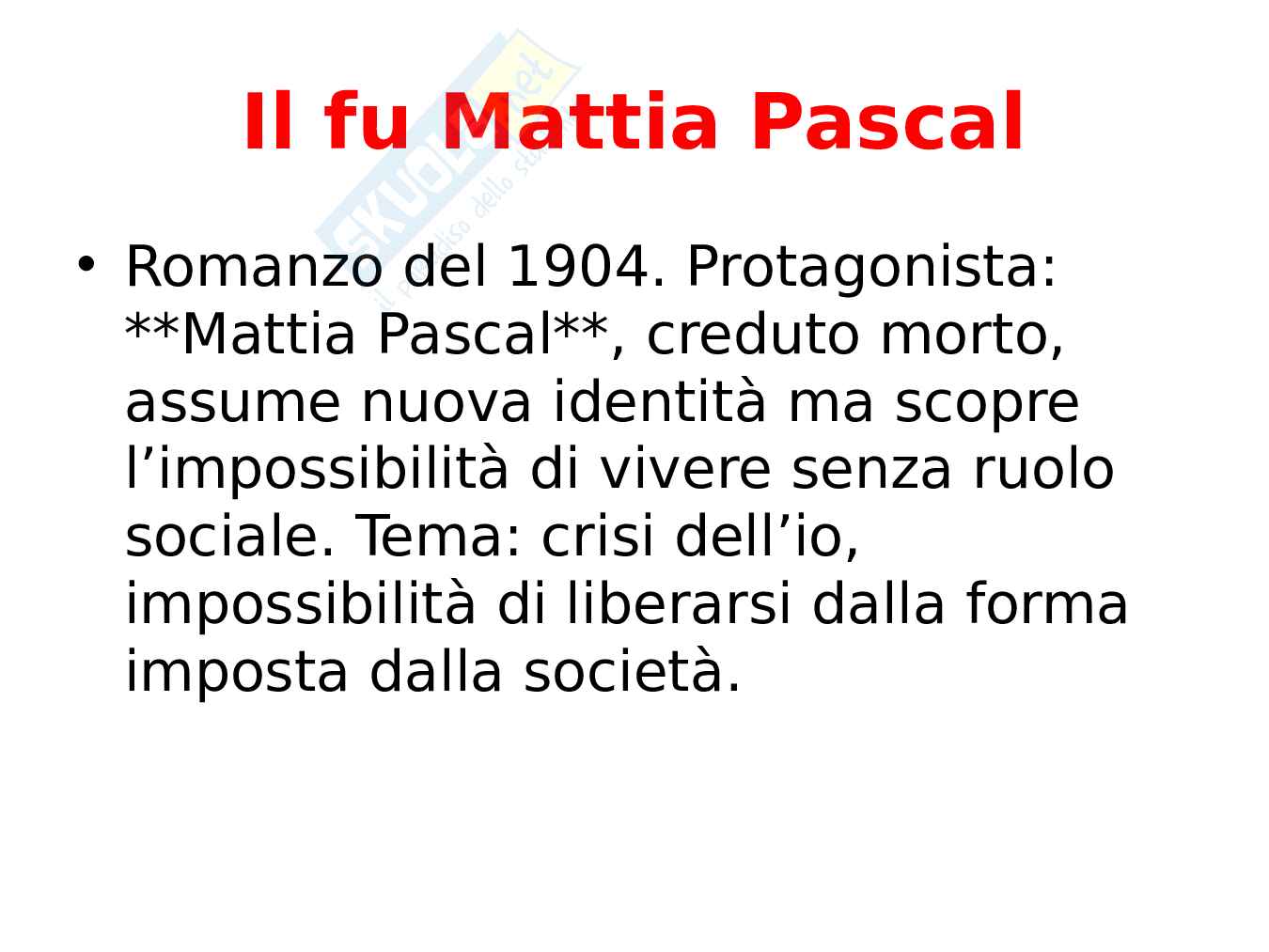 Luigi Pirandello – Maschere, identità e relativismo della verità Pag. 11