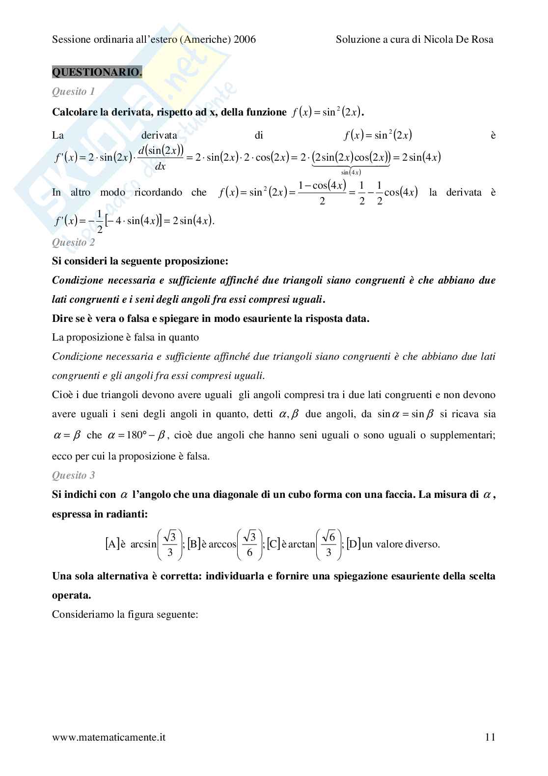 2006 - Liceo scientifico sessione ordinaria - scuole italiane all'estero Pag. 11