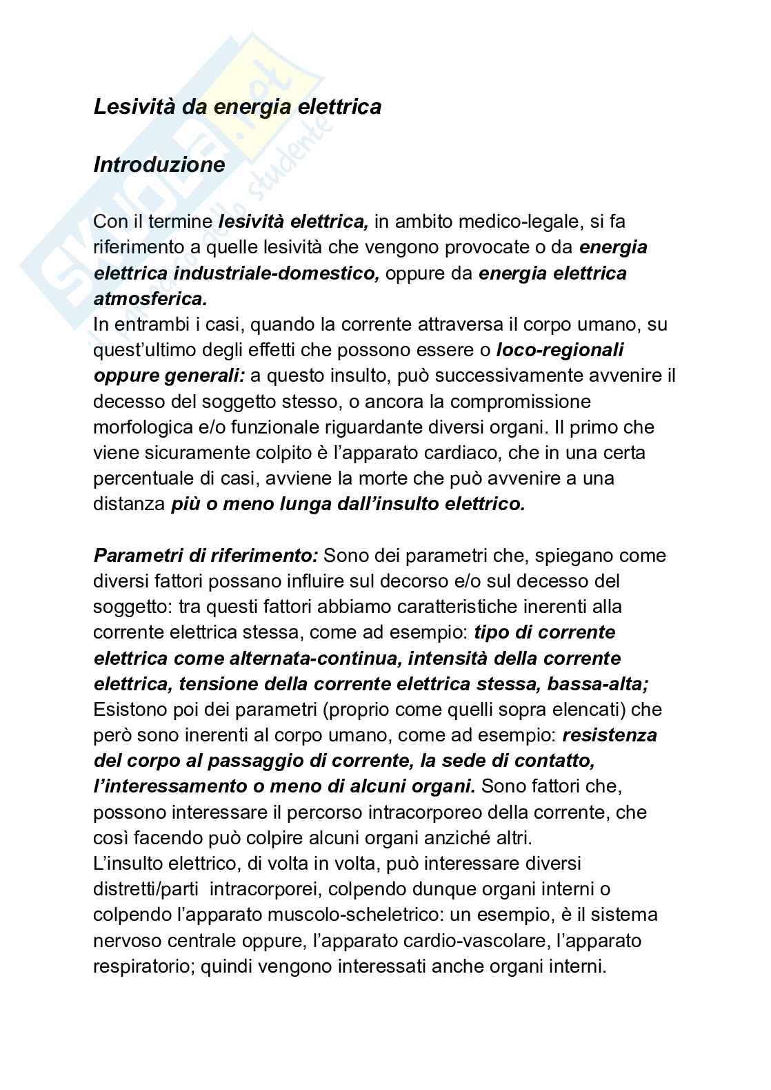 Medicina legale  Pag. 1