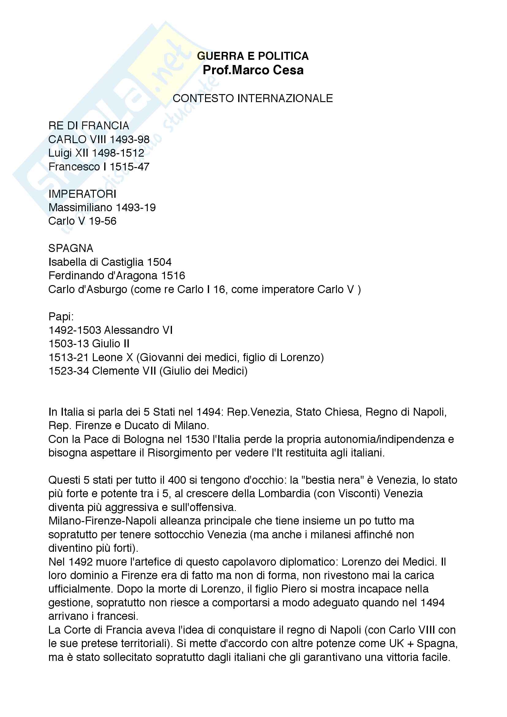 Guerra e Politica Pag. 1