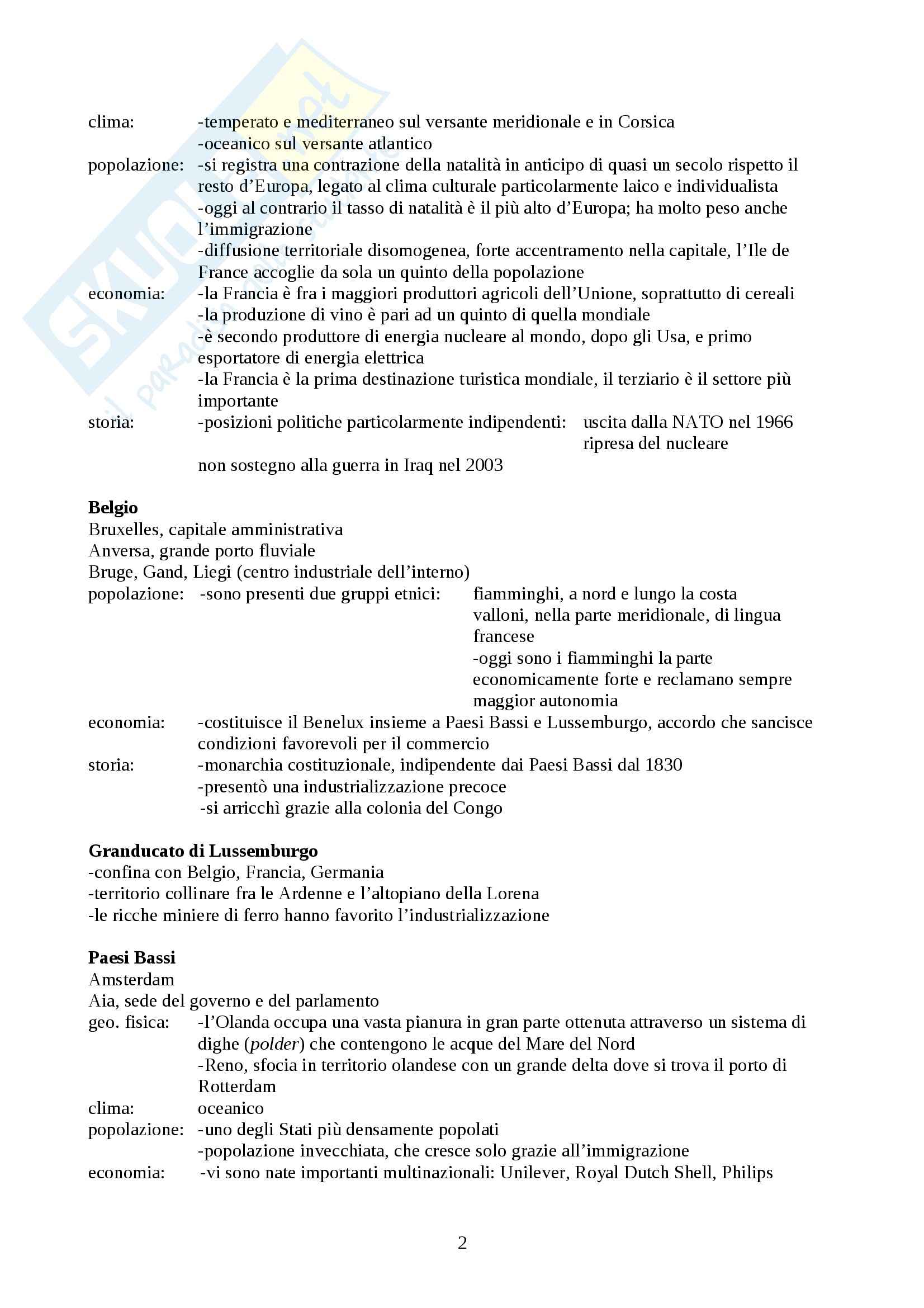 Riassunto esame Geografia, Prof. Macchia, libro consigliato Il mondo e i suoi paesi, Macchia Pag. 2