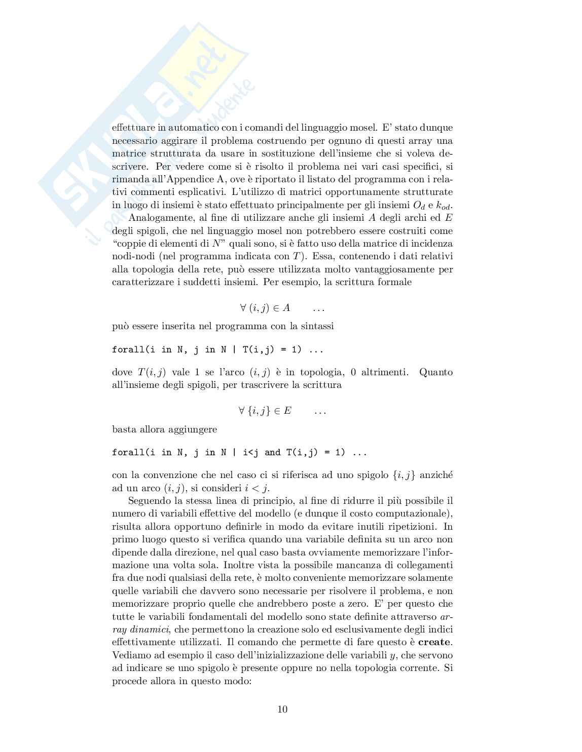 Ottimizzazione topologica di reti di tipo Internet Protocol con il metodo del Local Branching Pag. 11