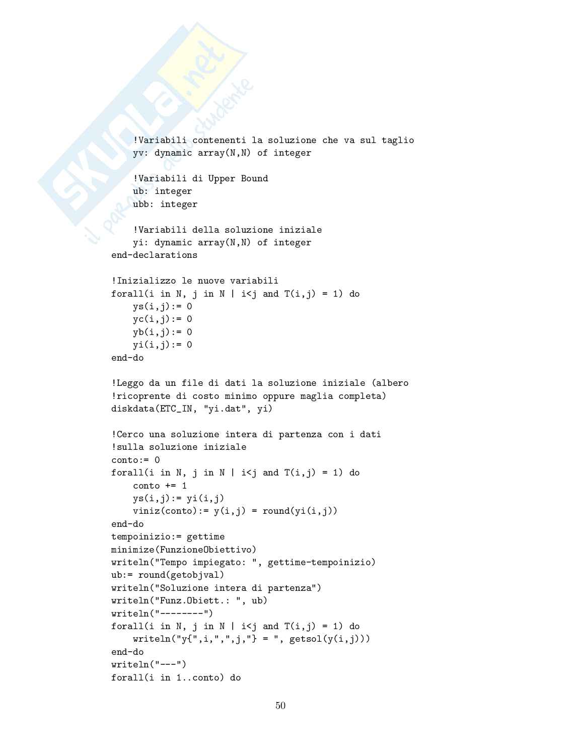 Ottimizzazione topologica di reti di tipo Internet Protocol con il metodo del Local Branching Pag. 51