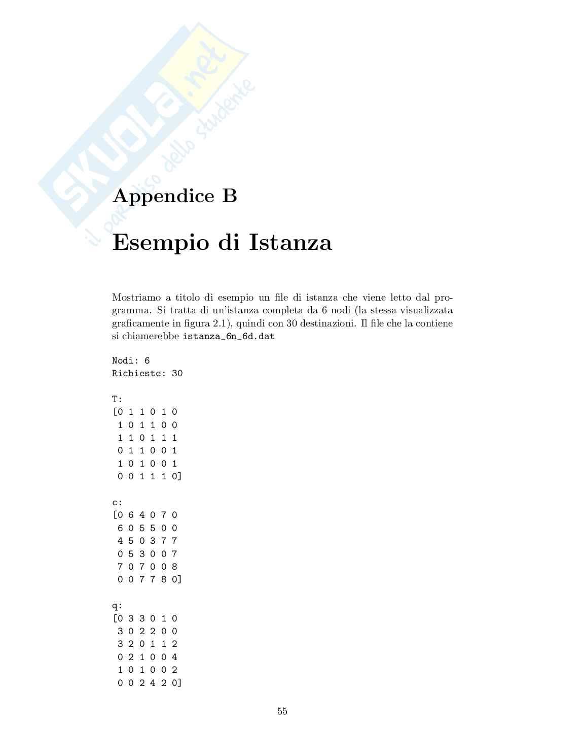 Ottimizzazione topologica di reti di tipo Internet Protocol con il metodo del Local Branching Pag. 56