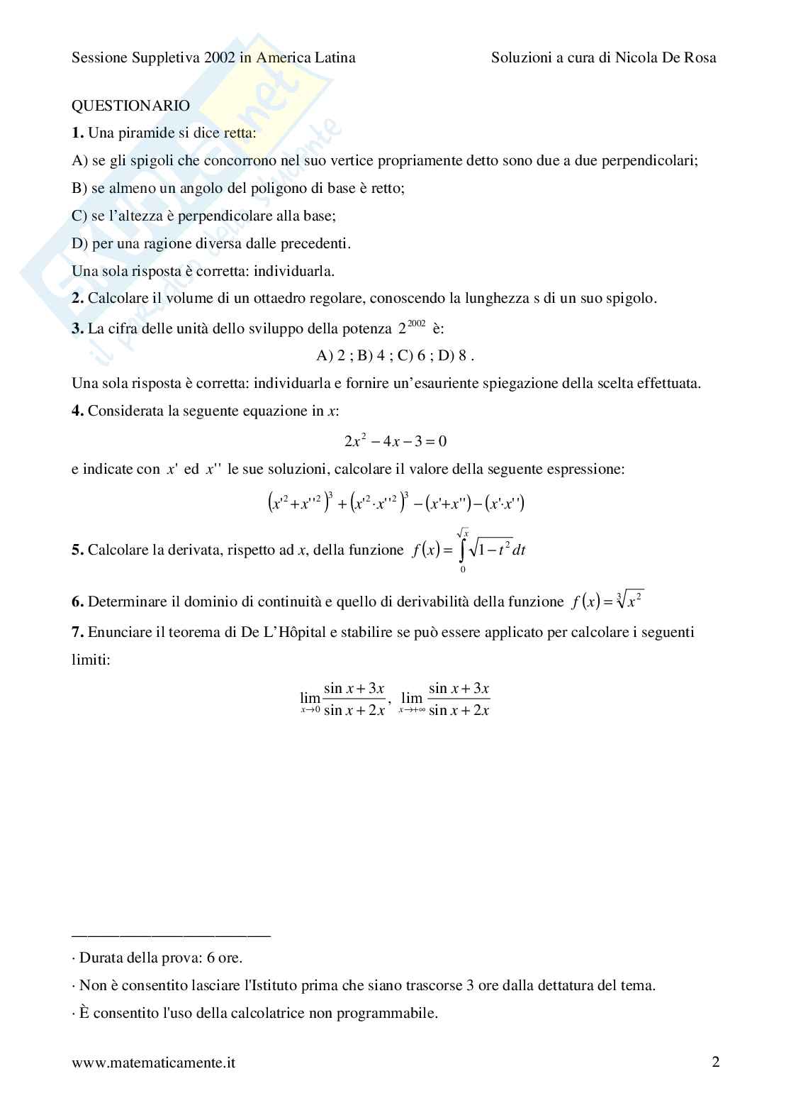 2002 - liceo scientifico - scuole italiane in America Latina Pag. 2