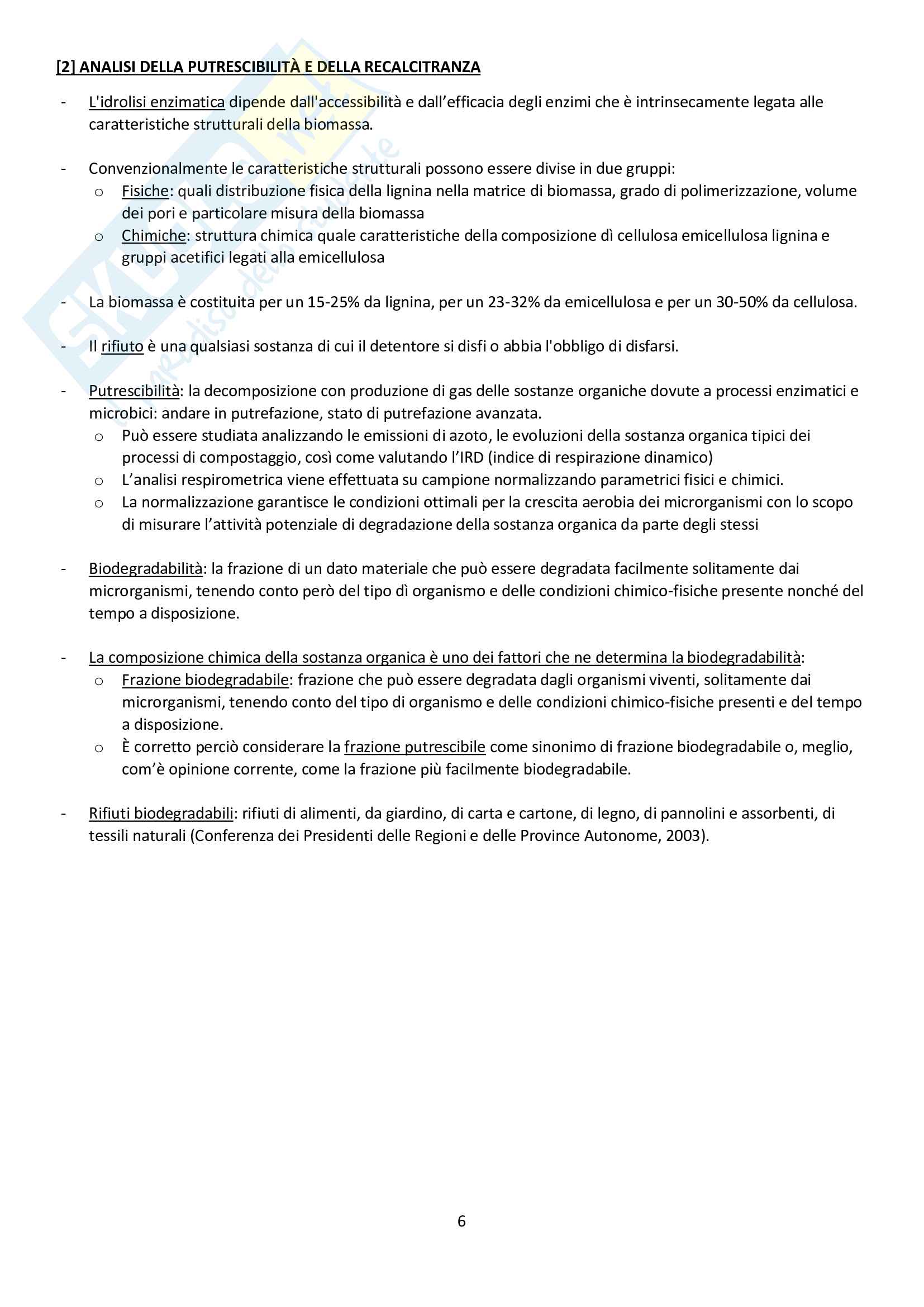 Uso e Riciclo delle Biomasse Pag. 6