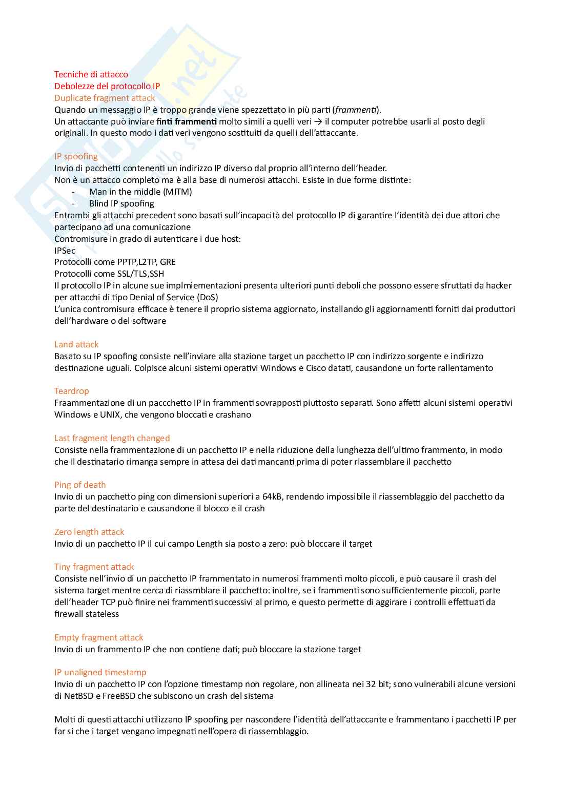 Tecniche di attacco Pag. 1