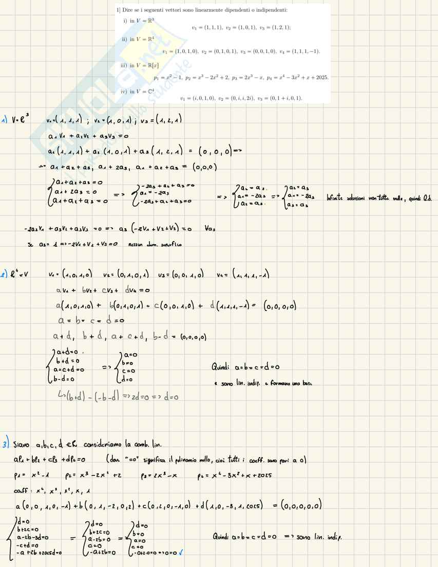  Geometria e algebra lineare: esercizi svolti sui numeri complessi Pag. 2