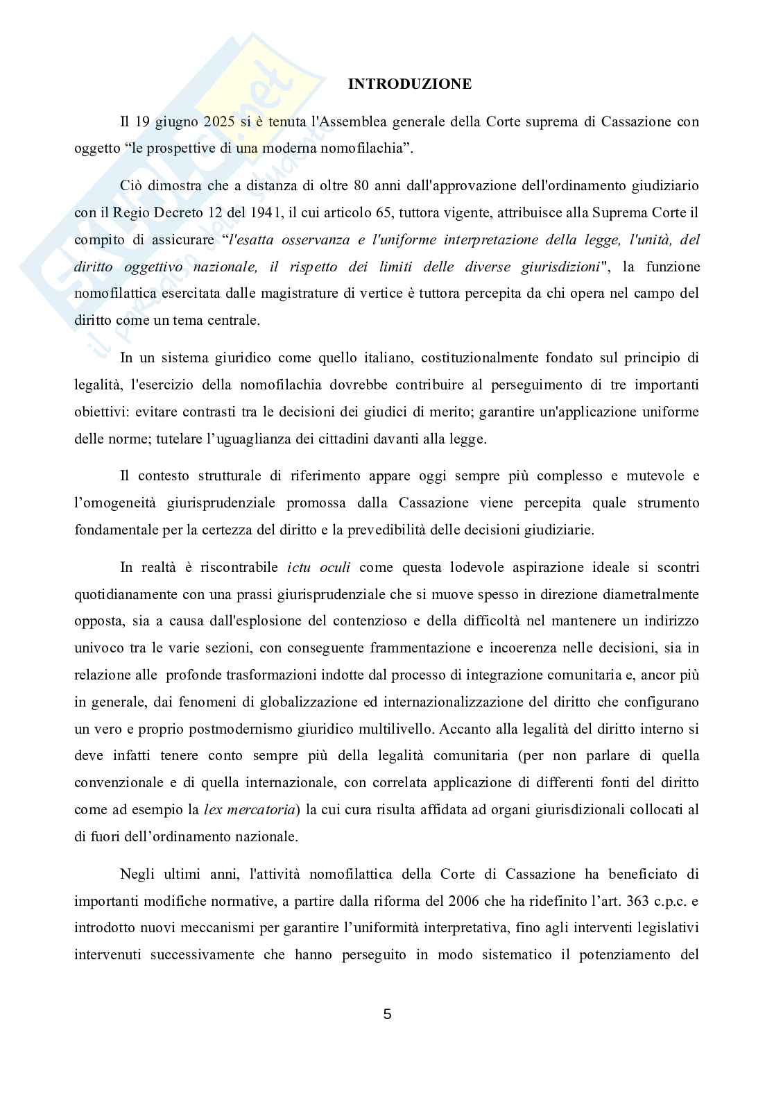 Principio di diritto e nomofilachia nel giudizio di Cassazione. Una prospettiva critica Pag. 6