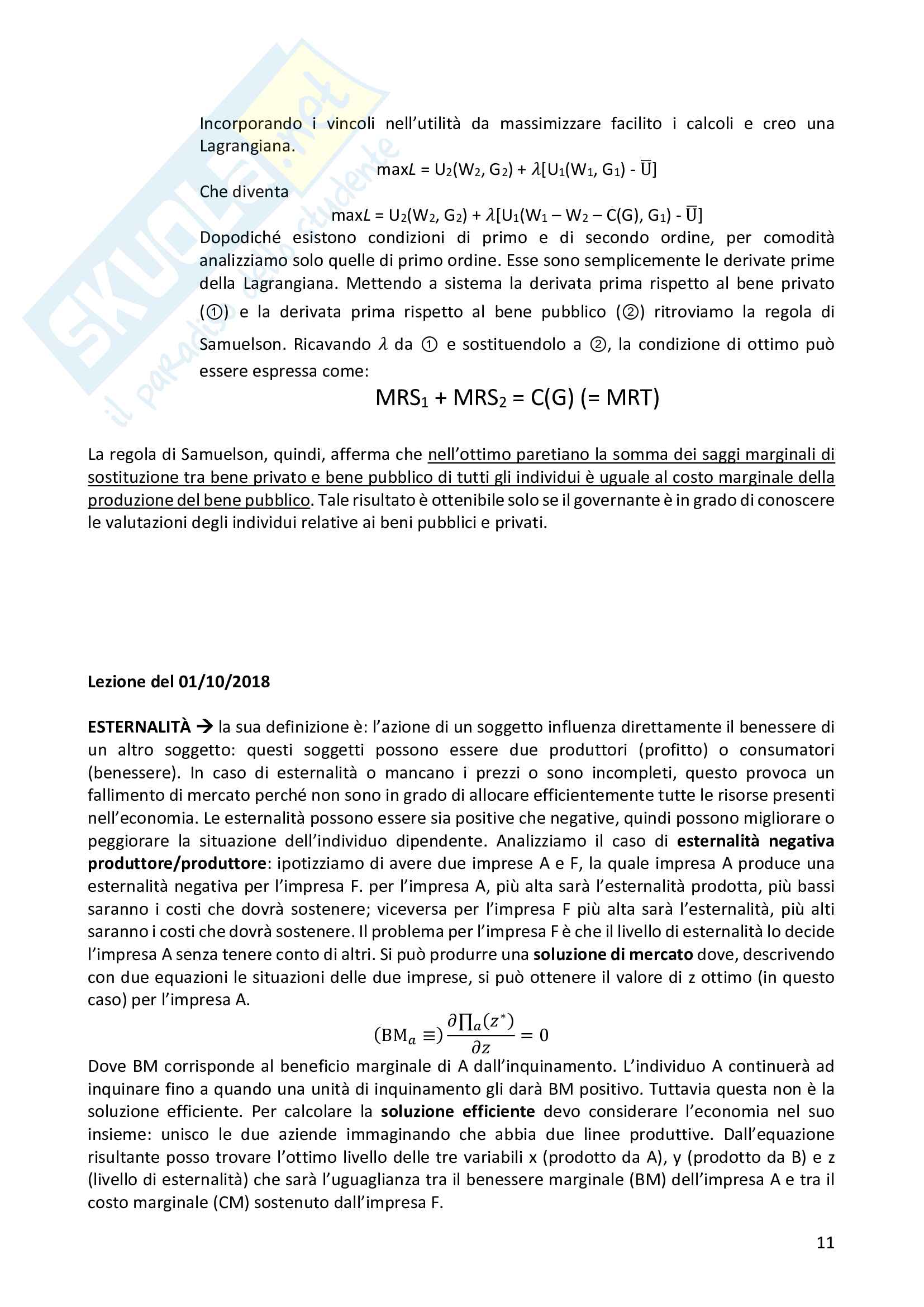 Scienza delle finanze - esame completo Pag. 11
