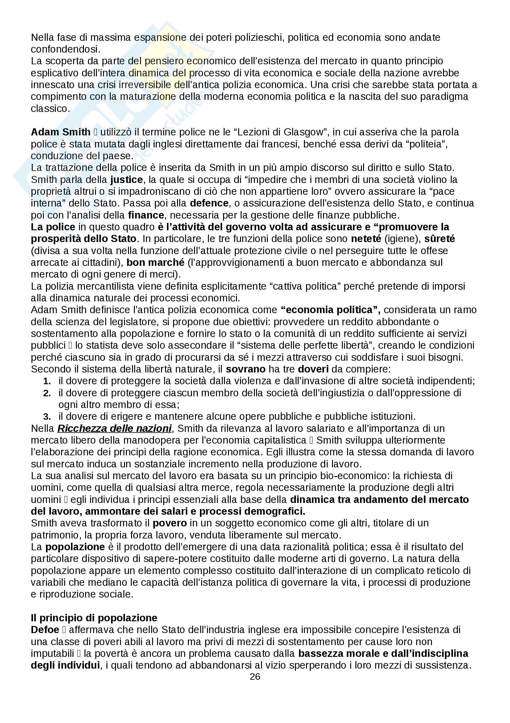 Riassunto esame Sociologia, prof. Federici, libro consigliato Genealogia della pubblica sicurezza, Campesi Pag. 26