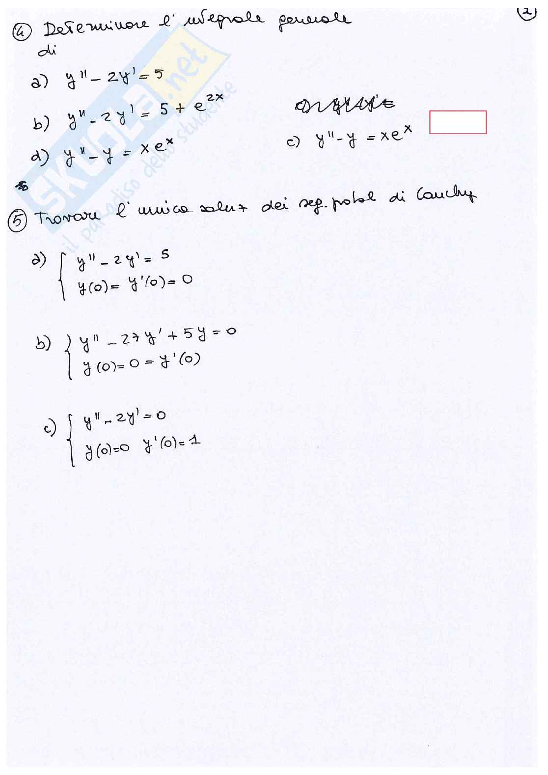 Equazioni differenziali a variabili separabili Pag. 2