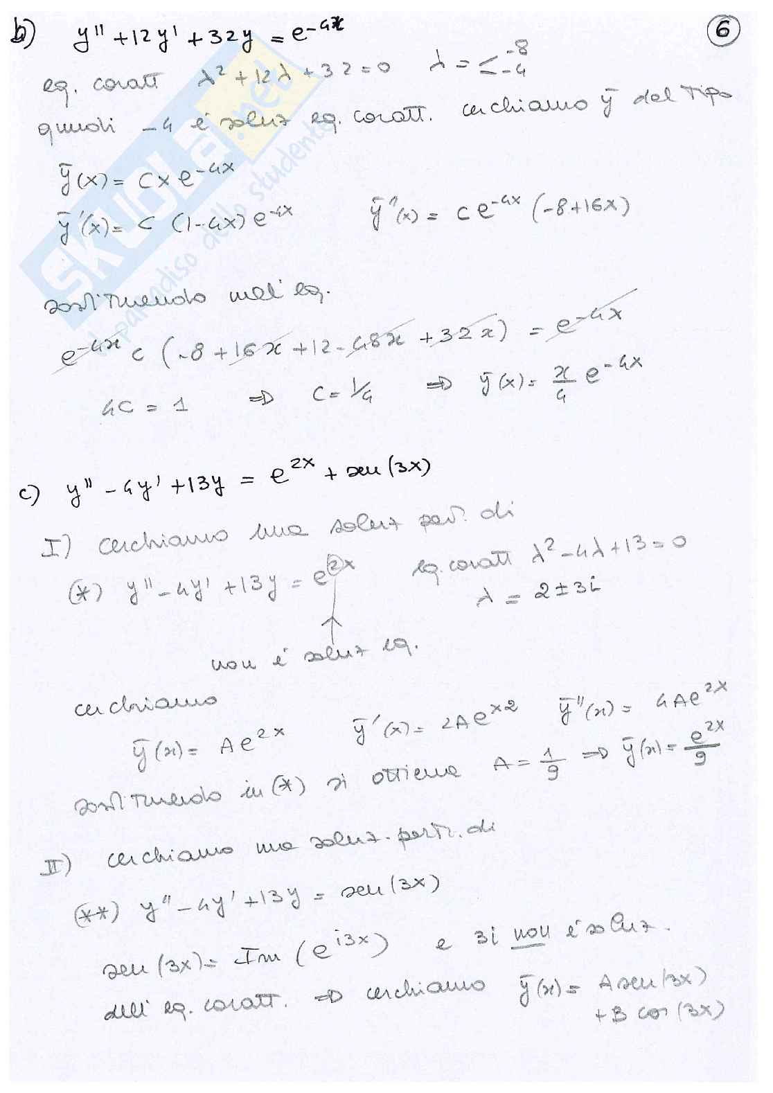 Equazioni differenziali a variabili separabili Pag. 6