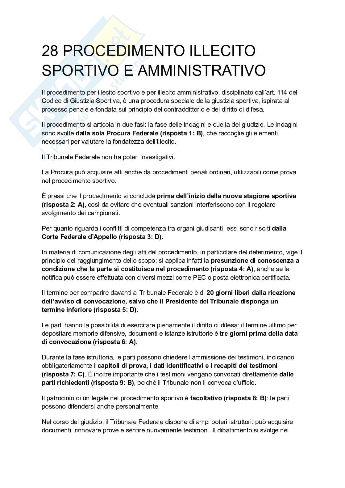 Appunti Giustizia sportiva Pag. 1