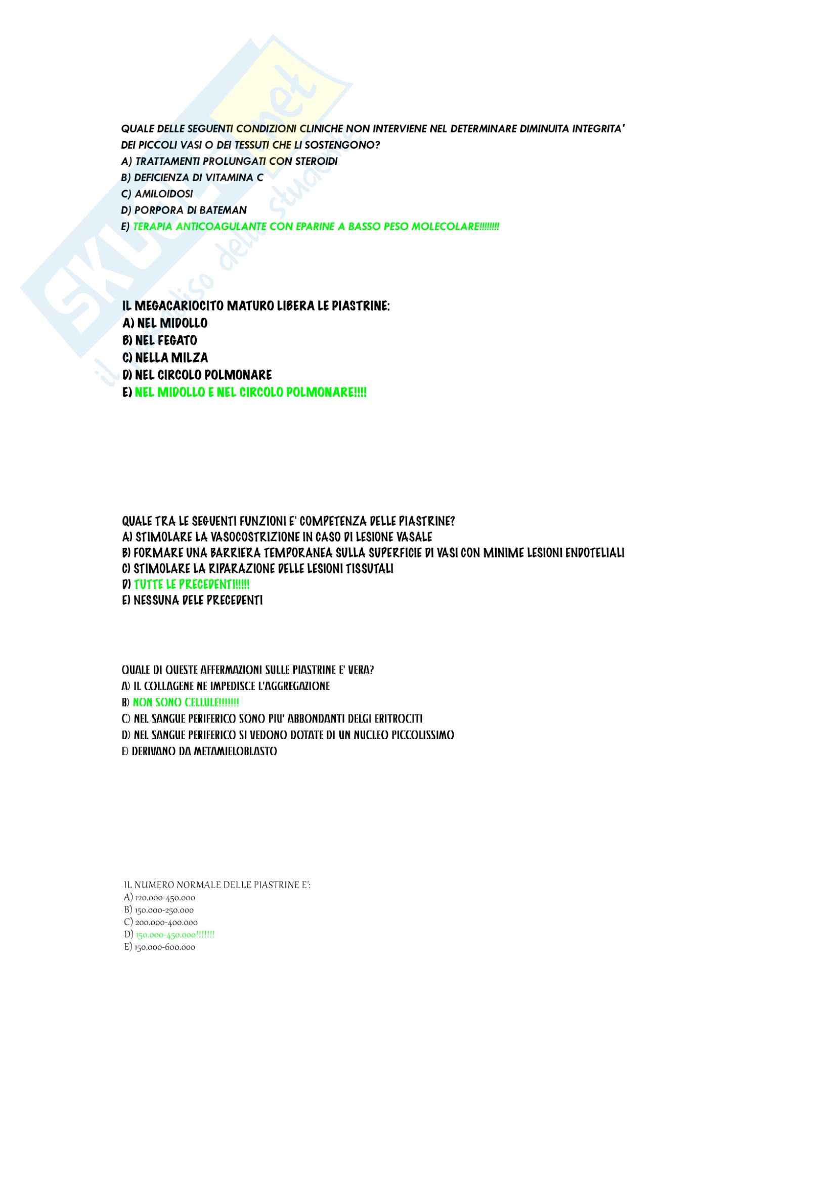 Ematologia - malattie dell'emostasi Pag. 11