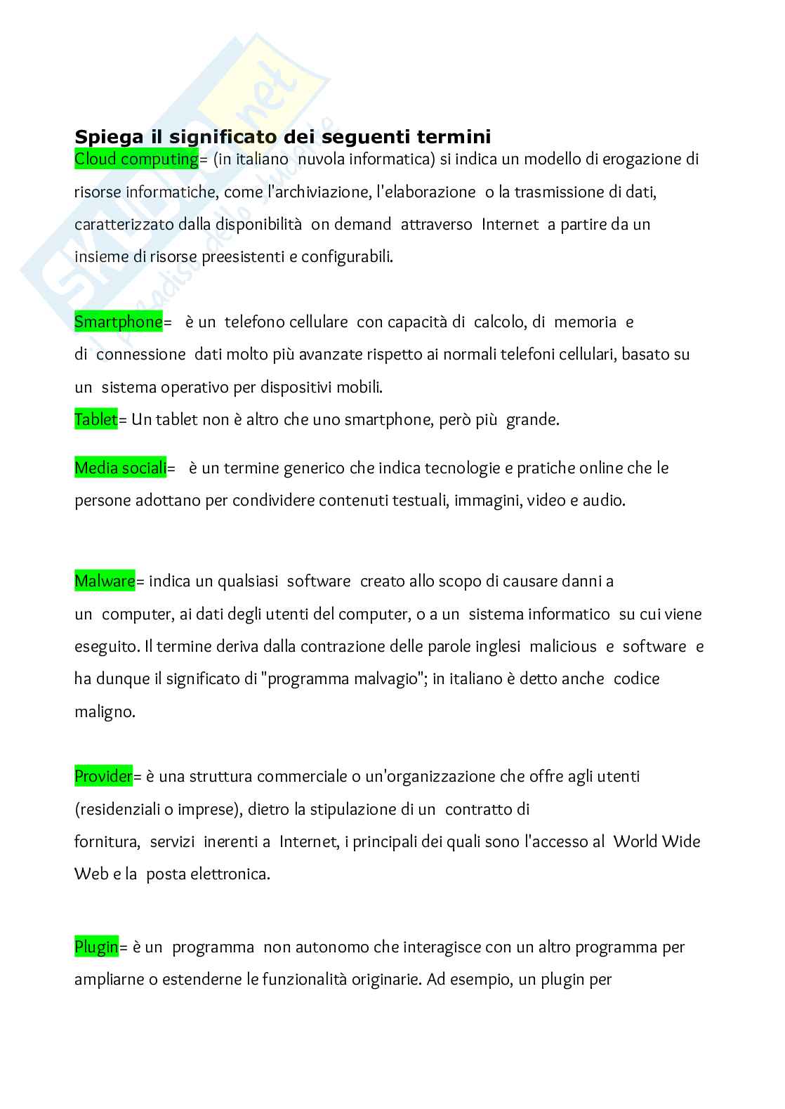Informatica - inizio Pag. 1