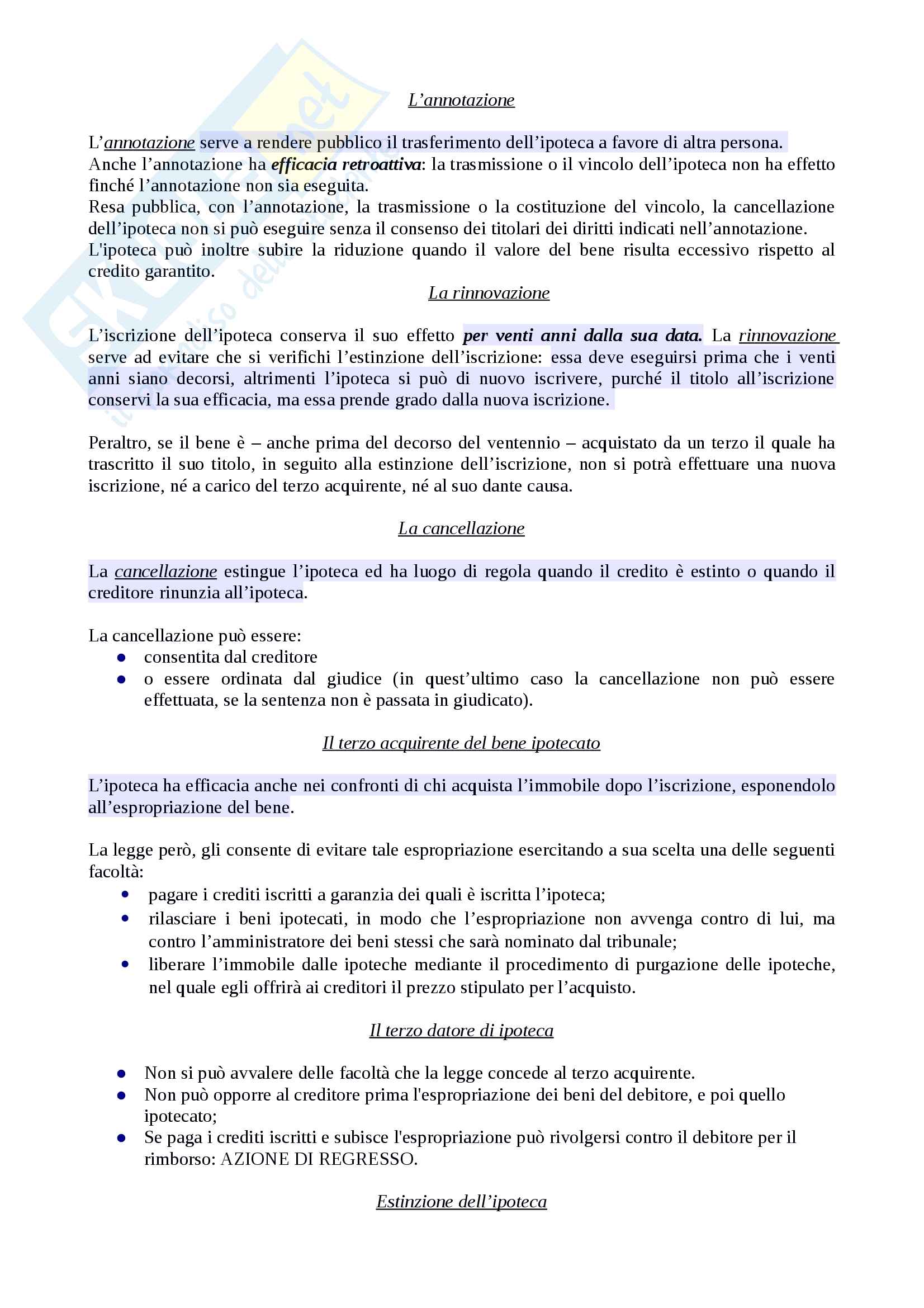 Riassunto esame Diritto Privato, Prof. Valerio Pescatore, Libro Consigliato Manuale di diritto privato di Andrea Torrente, Piero Schlesinger, parte de "I Diritti di Credito" Pag. 26